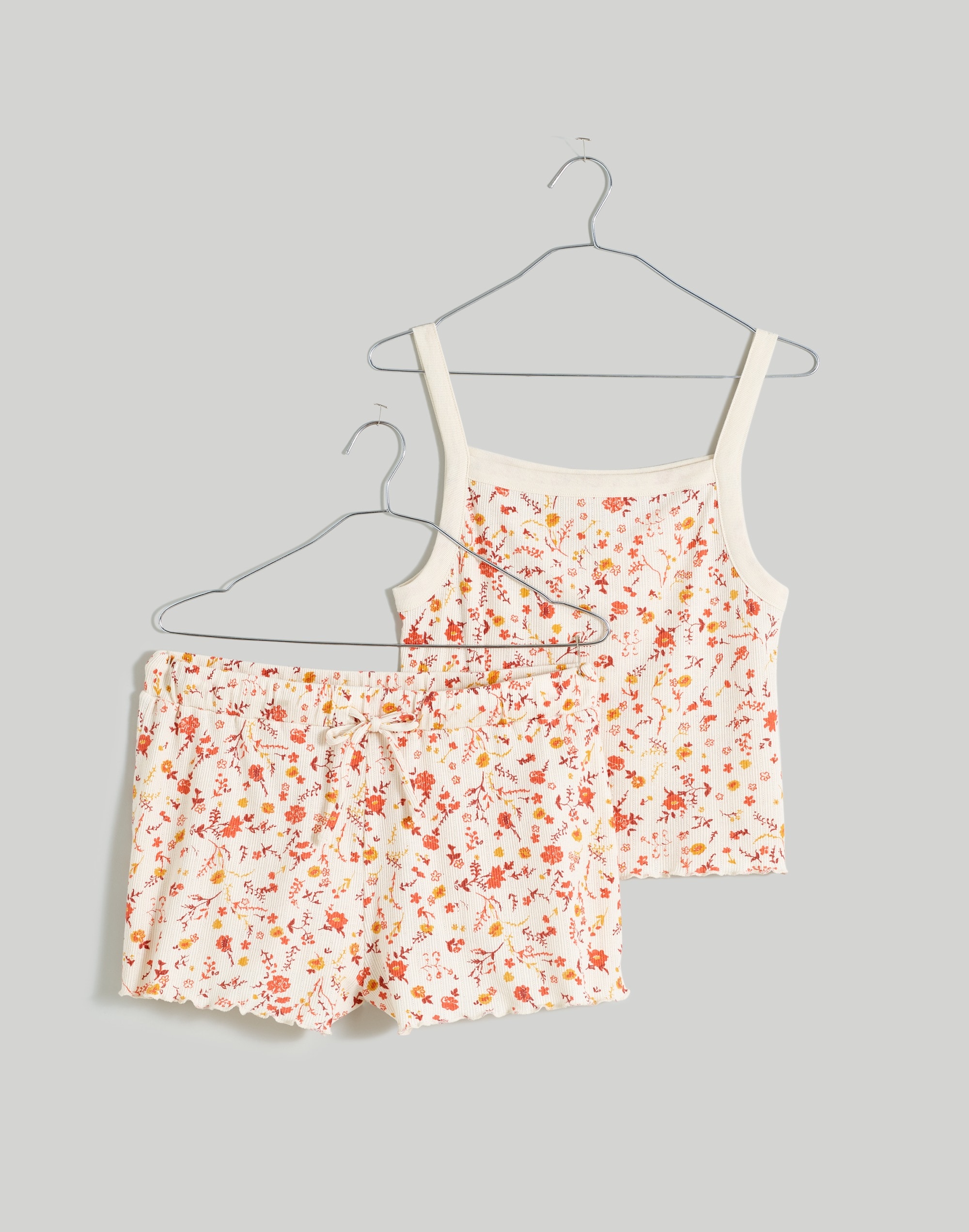 Pointelle Floral Pajama Set