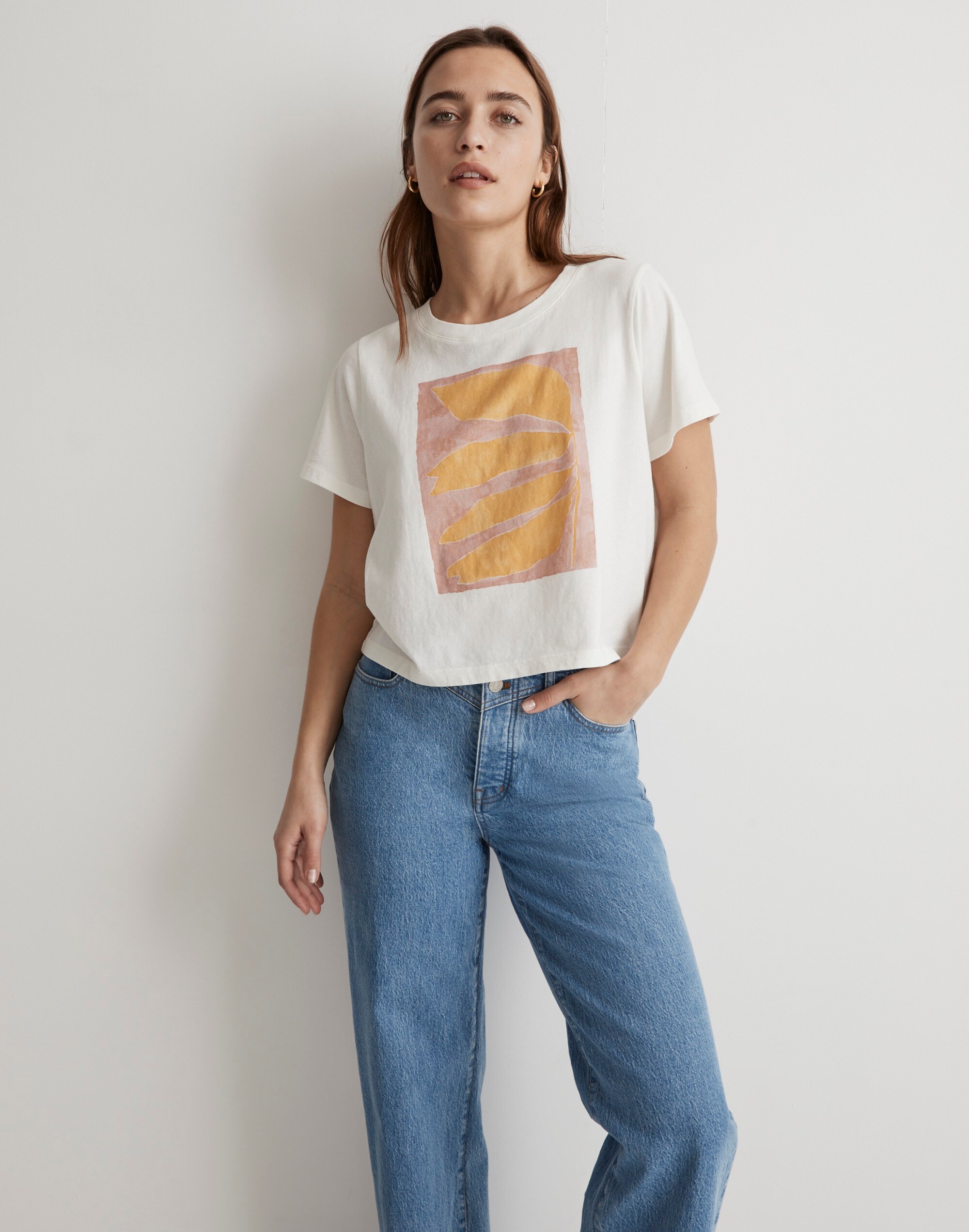 Madewell x Kate Roebuck Echo Graphic Softfade Perfect Vintage Oversized Tee