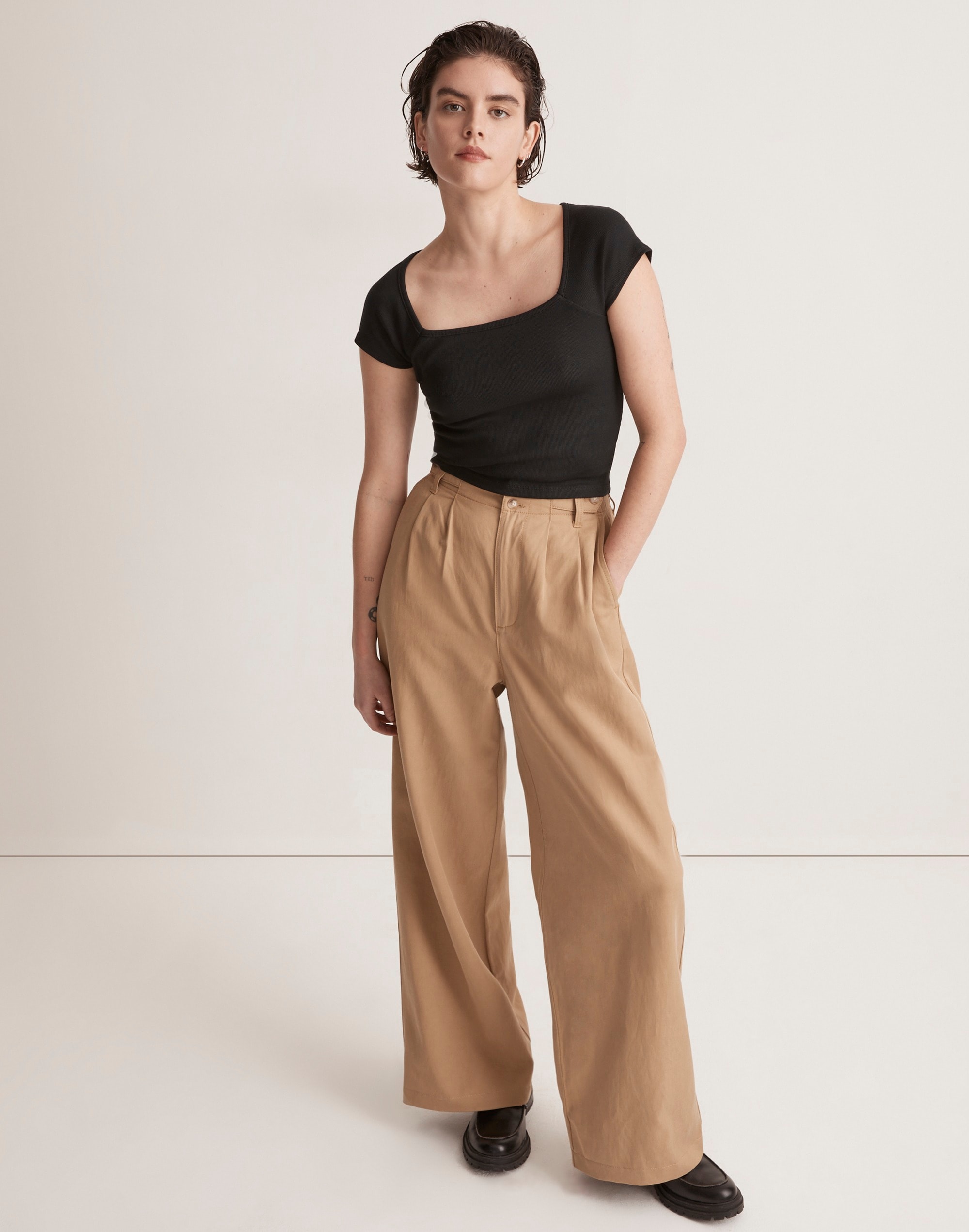 Supima&reg; Rib Square-Neck Tee