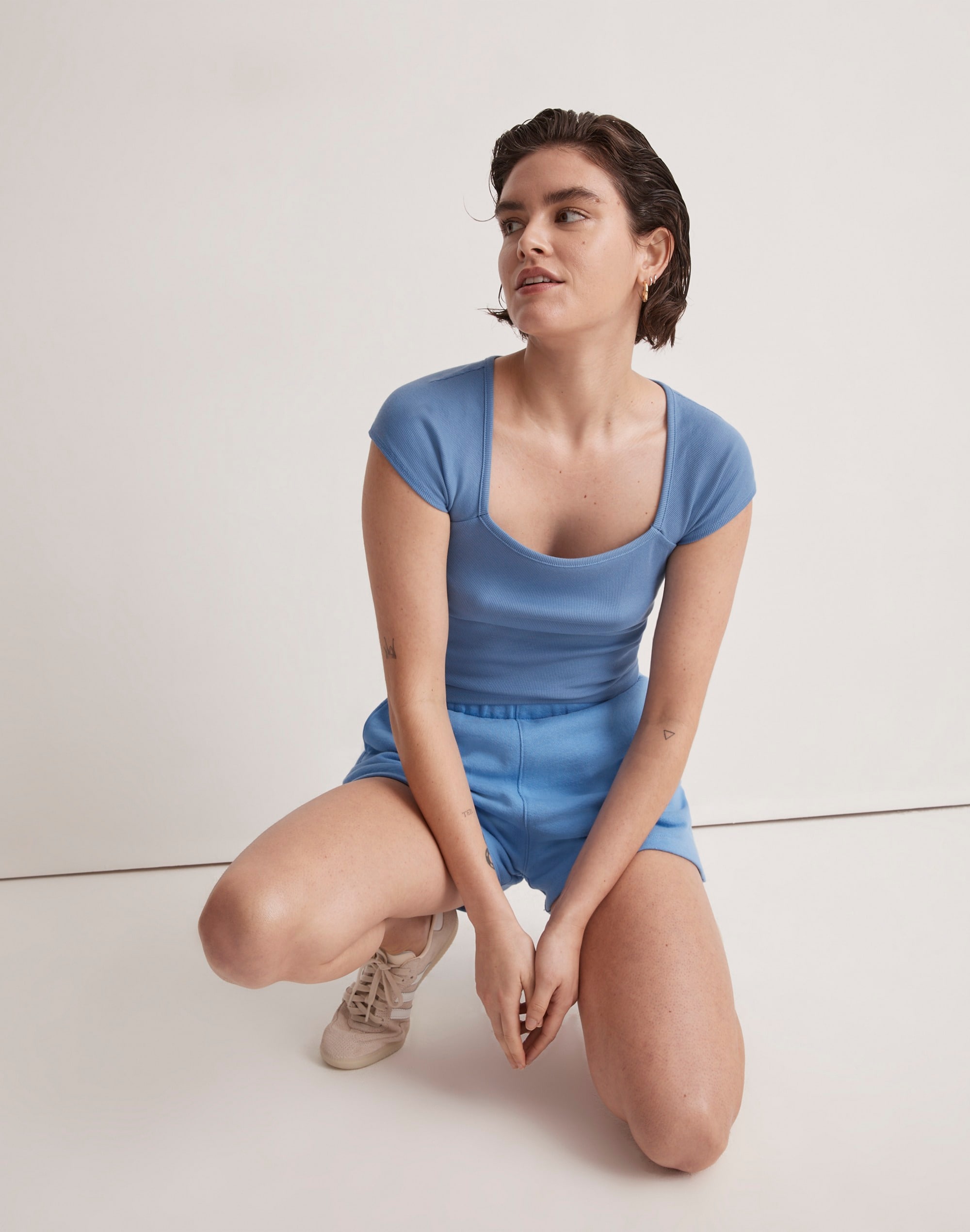 Supima&reg; Rib Square-Neck Tee