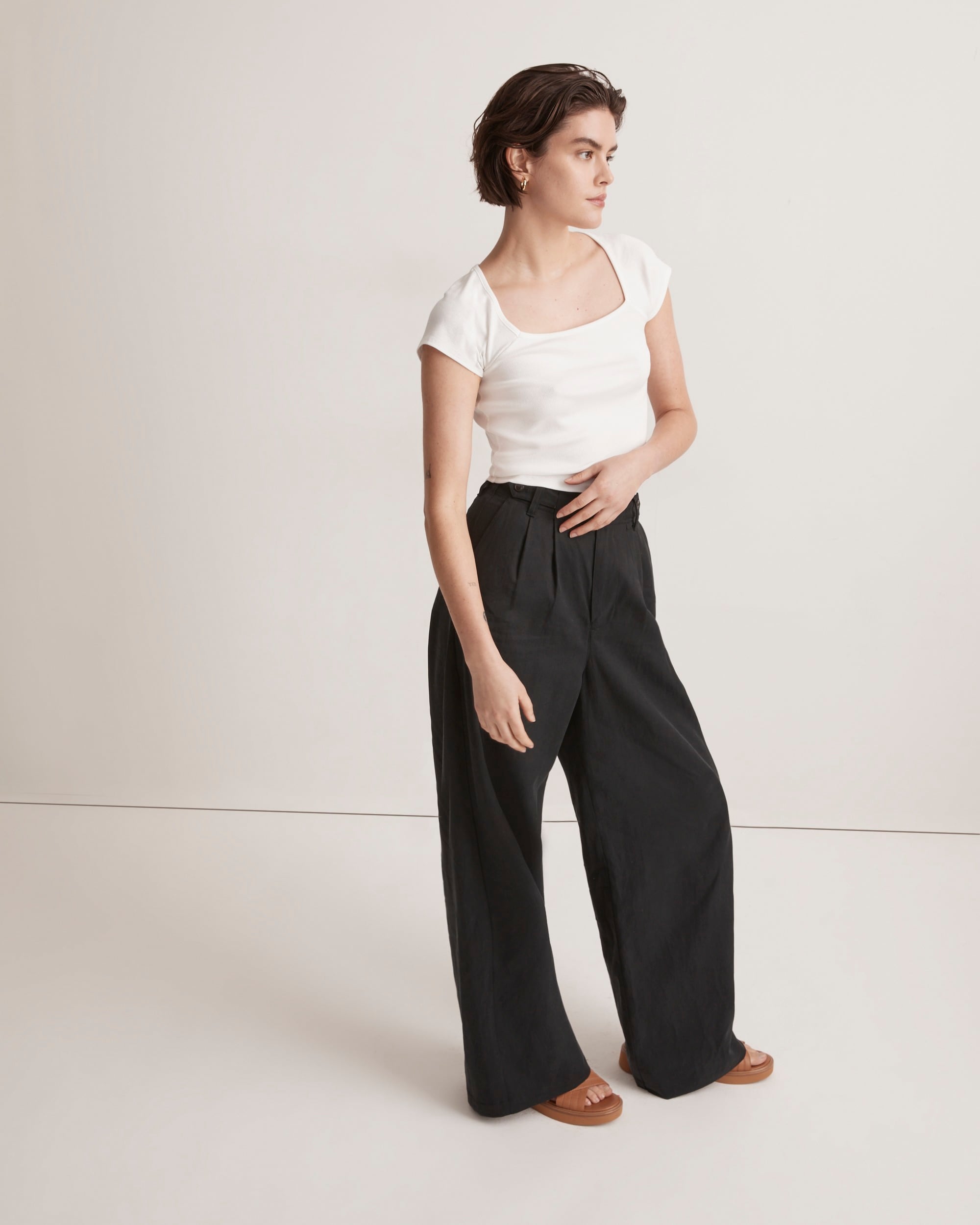 Supima&reg; Rib Square-Neck Tee