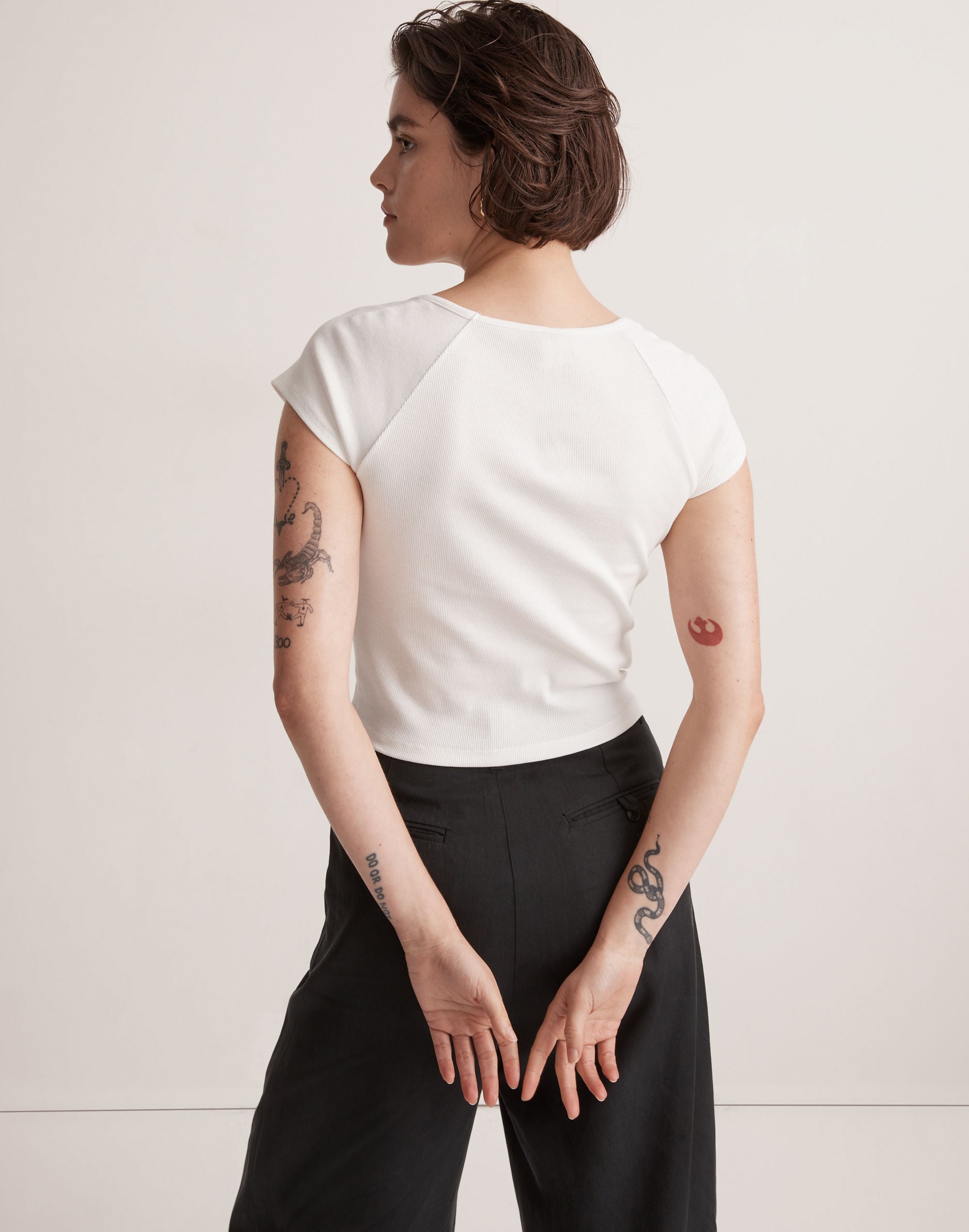 Supima&reg; Rib Square-Neck Tee