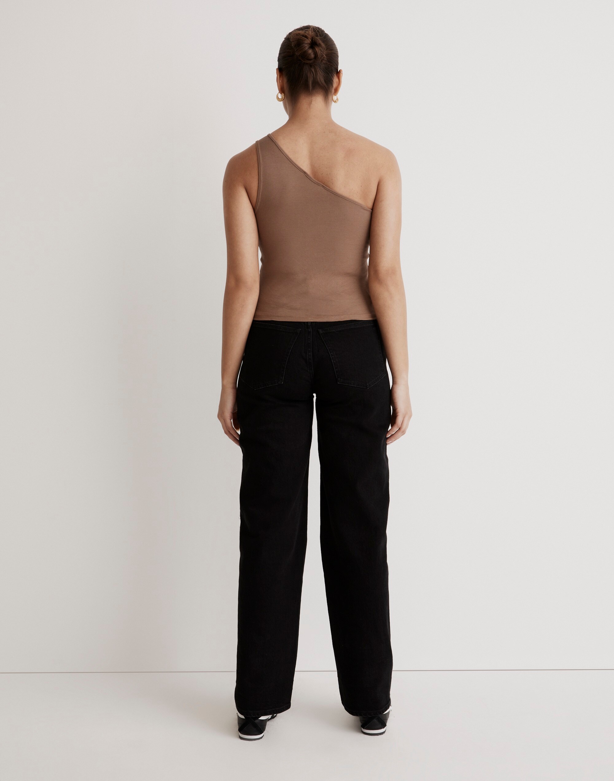 Supima&reg; Rib One-Shoulder Tank