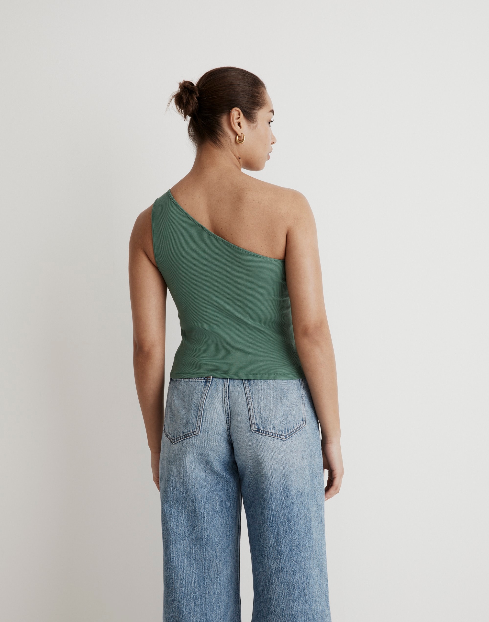 Supima&reg; Rib One-Shoulder Tank