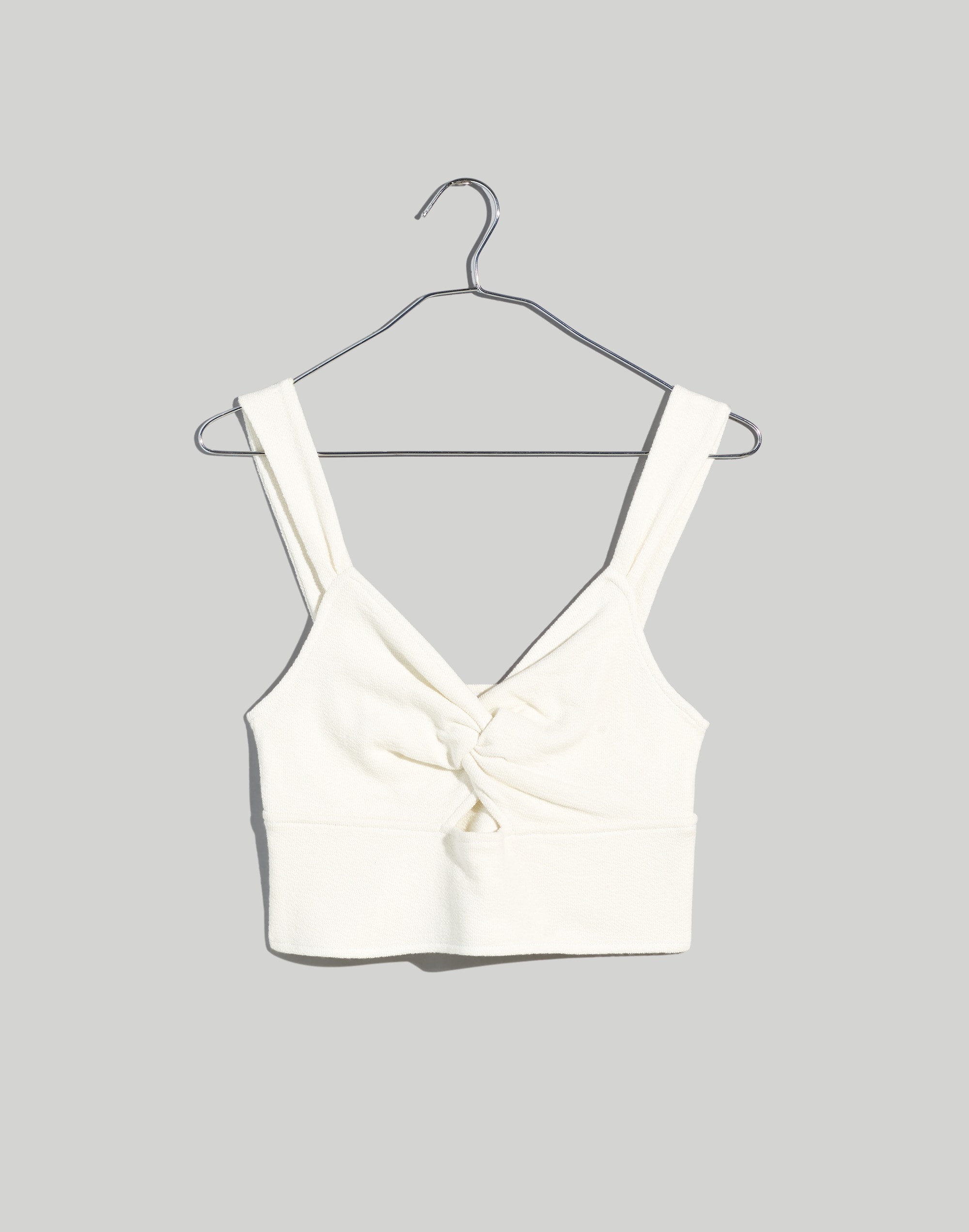 Cutout Knot-Front Crop Tank Top
