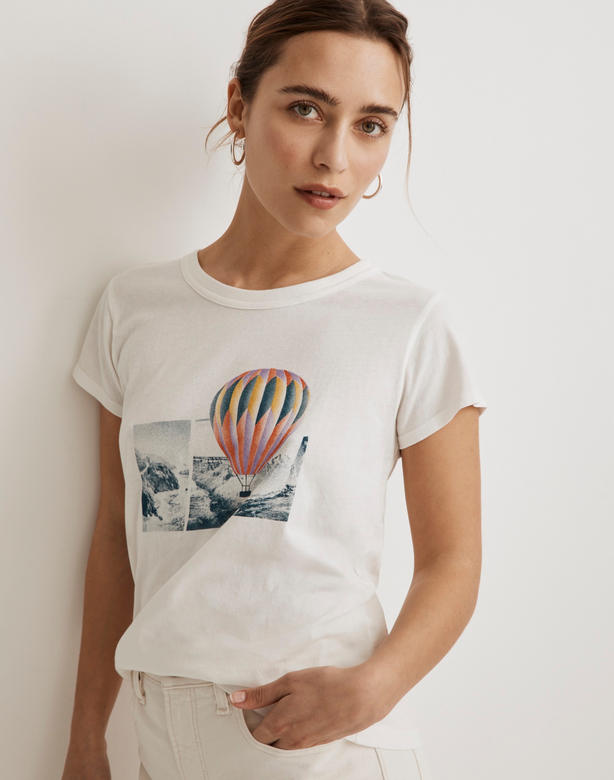 Hot Air Balloon Graphic Perfect Vintage Tee