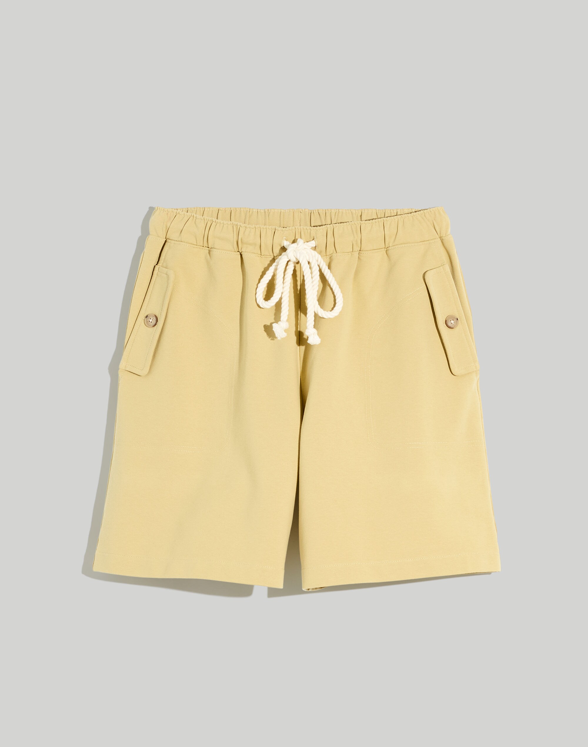 Structured Terry Pull-On Shorts