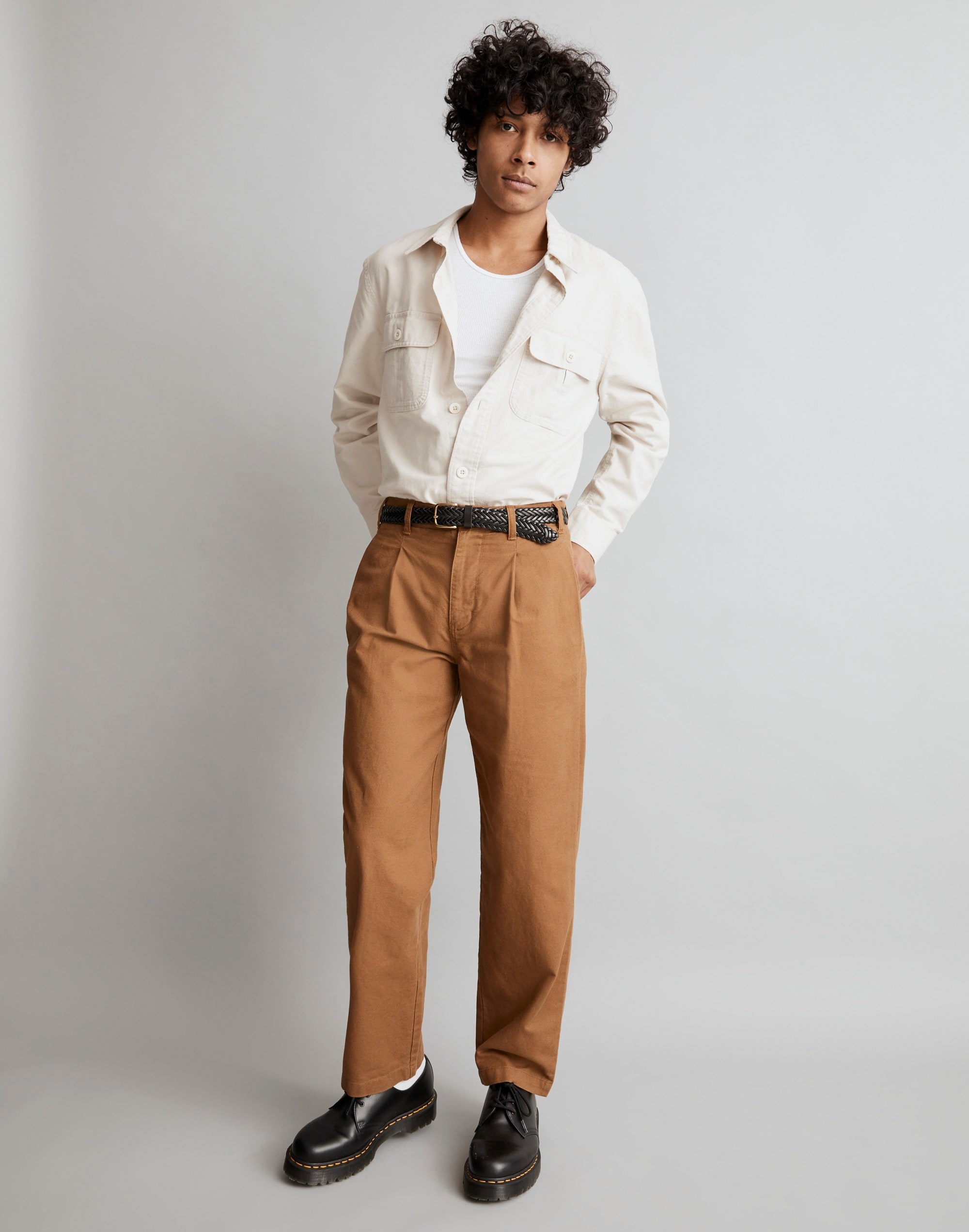 Pleated Chino Pants