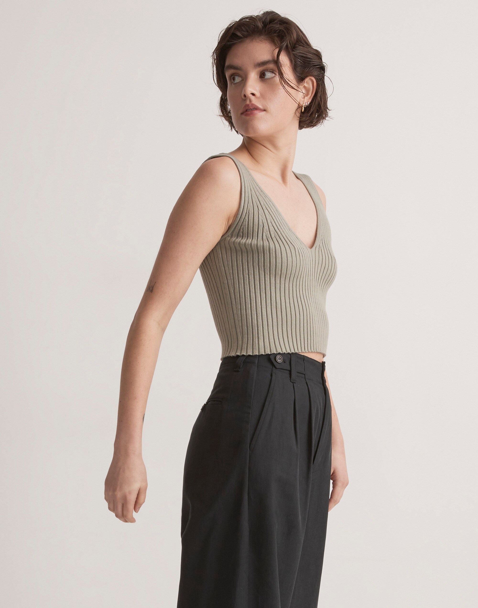 V-Neck Sweater Tank Alternate Image 1