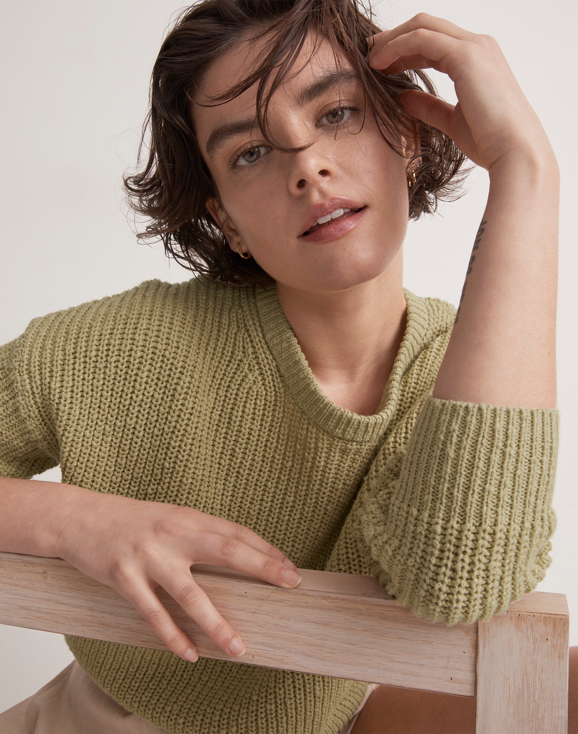Textural-Knit Pullover Sweater Alternate Image 4