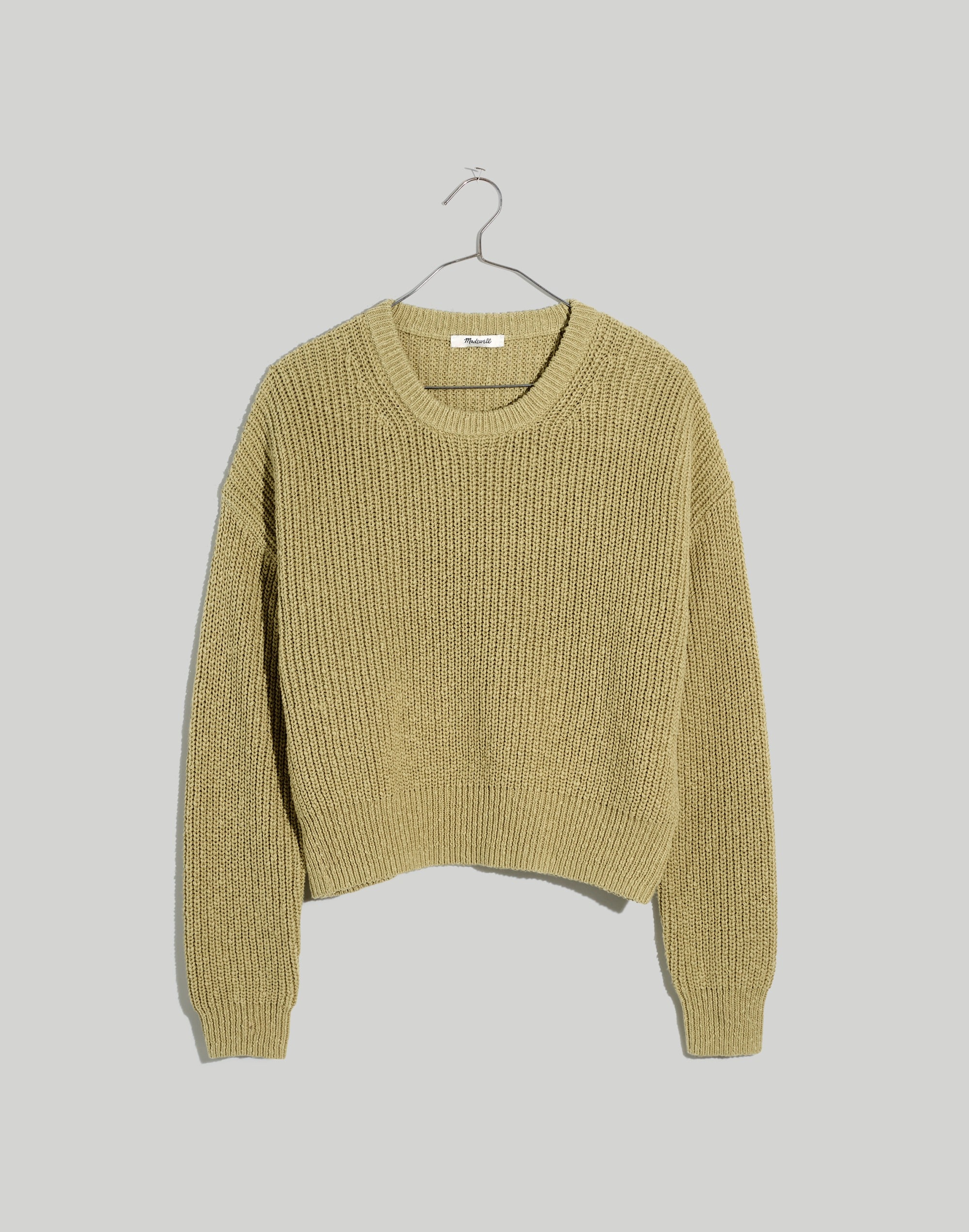 Textural-Knit Pullover Sweater