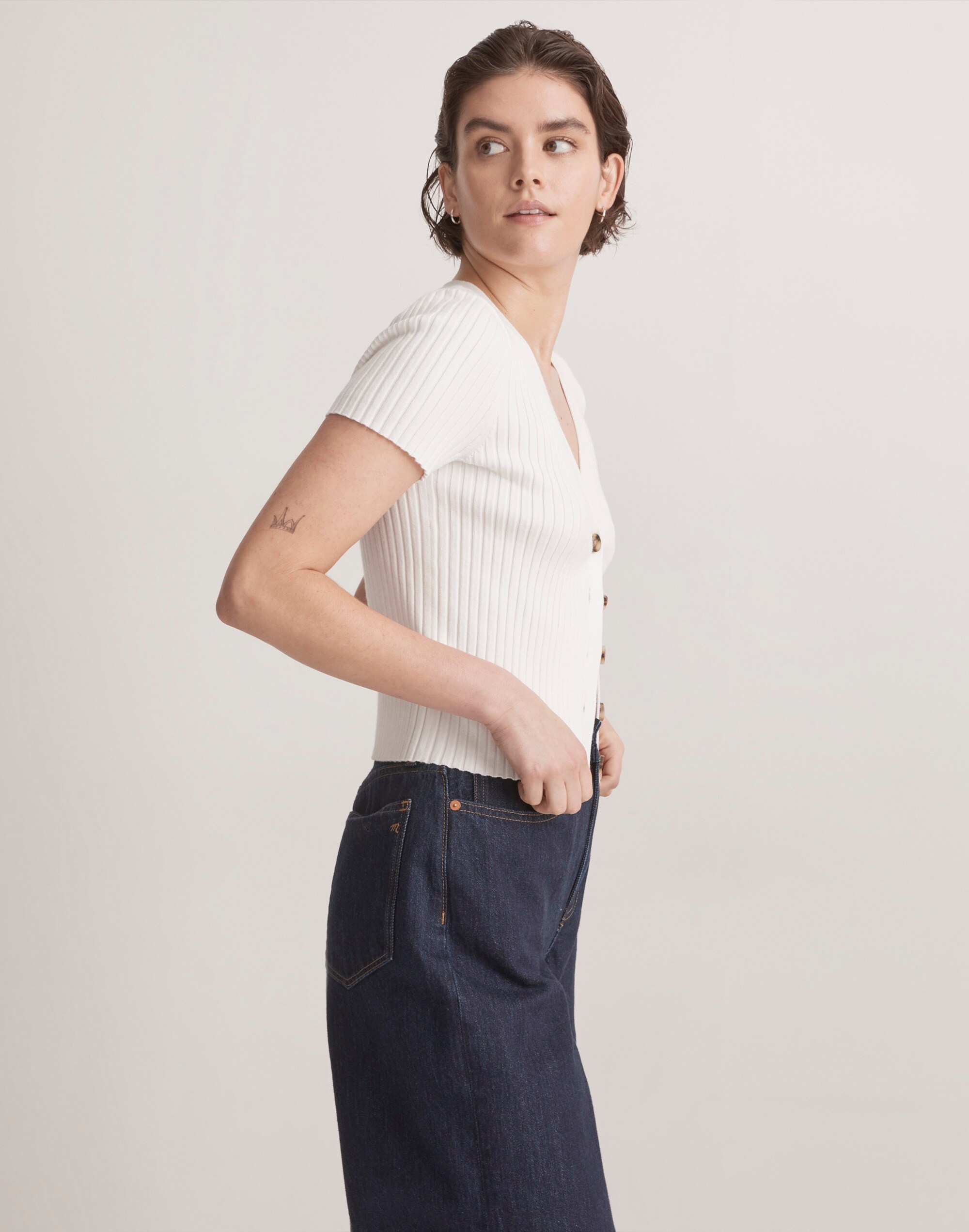 Bray Ribbed Cardigan Sweater