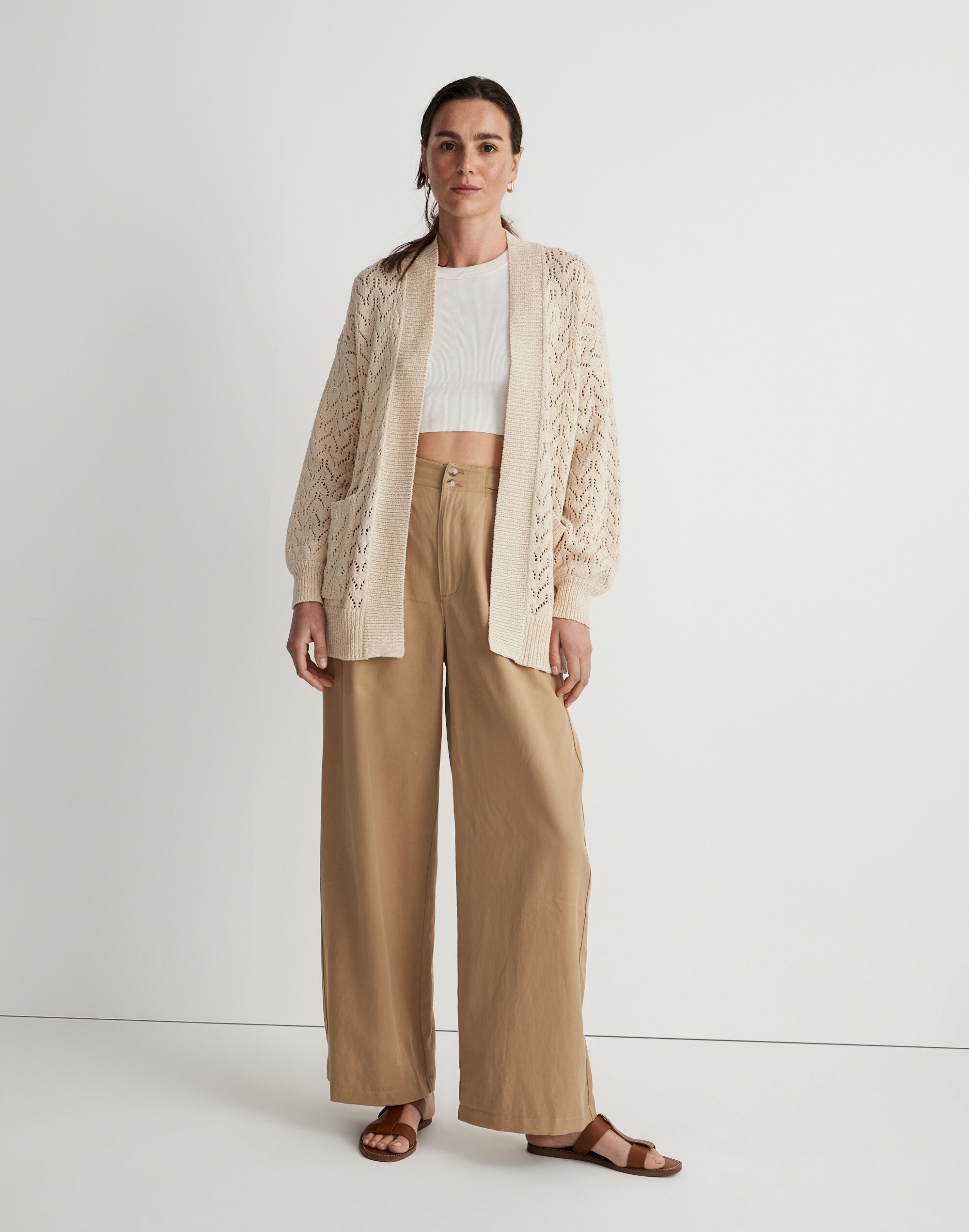 Corley Pointelle Cardigan Sweater