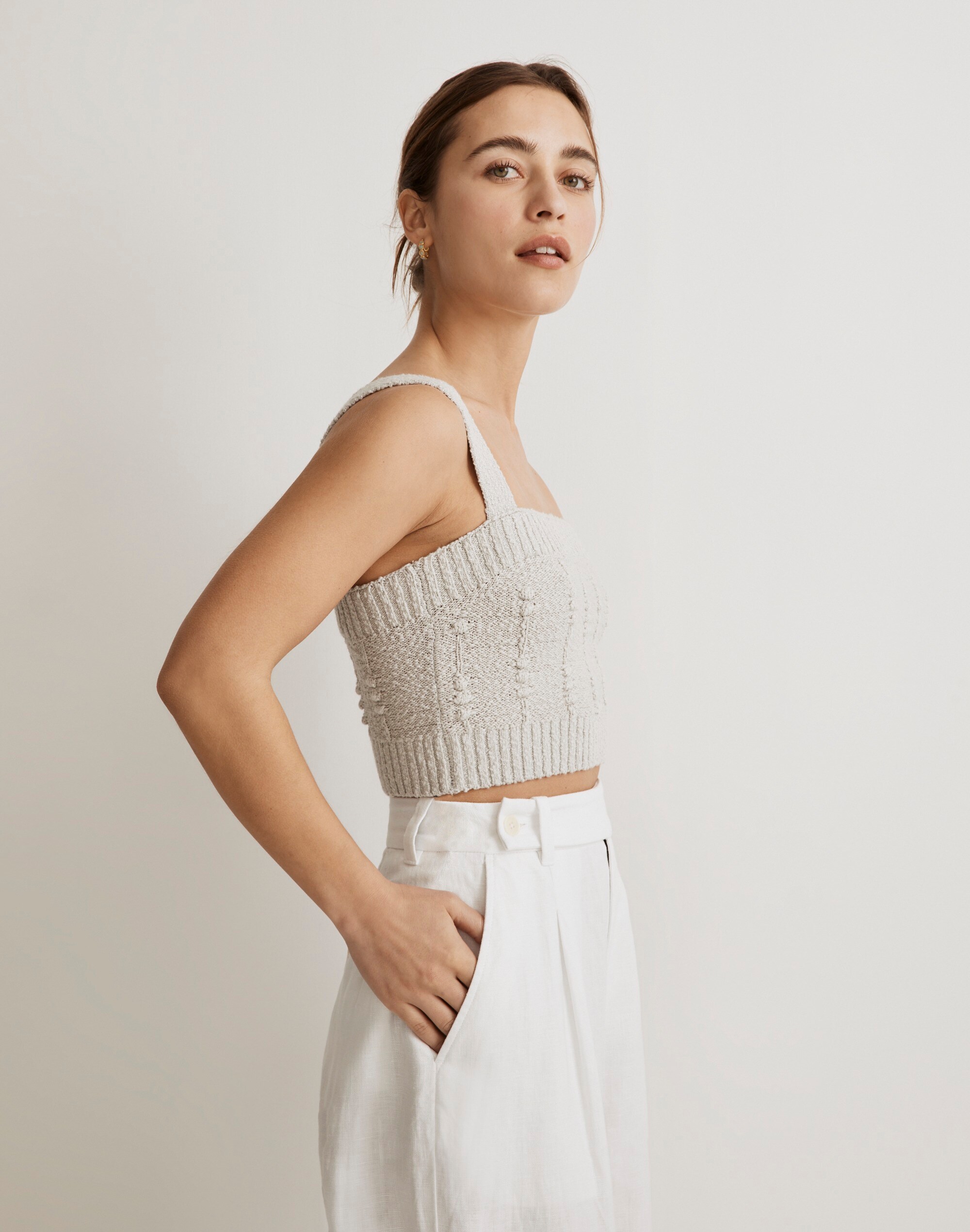 Beeanca Bobble-Knit Tank Sweater
