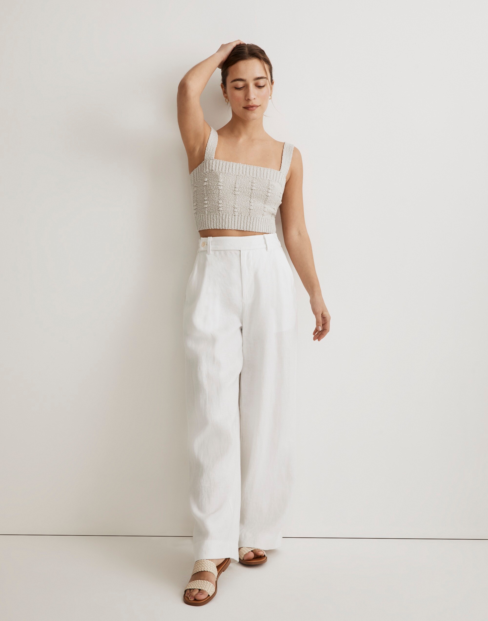 Beeanca Bobble-Knit Tank Sweater