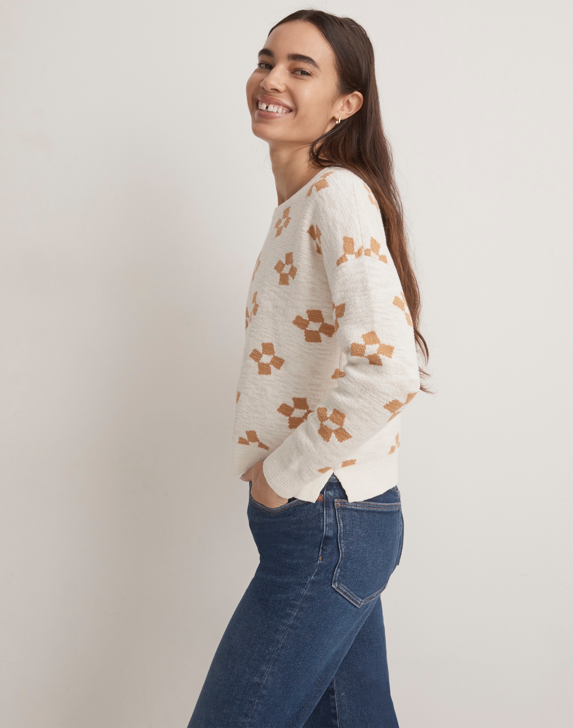 Aneeta Jacquard Pullover Sweater