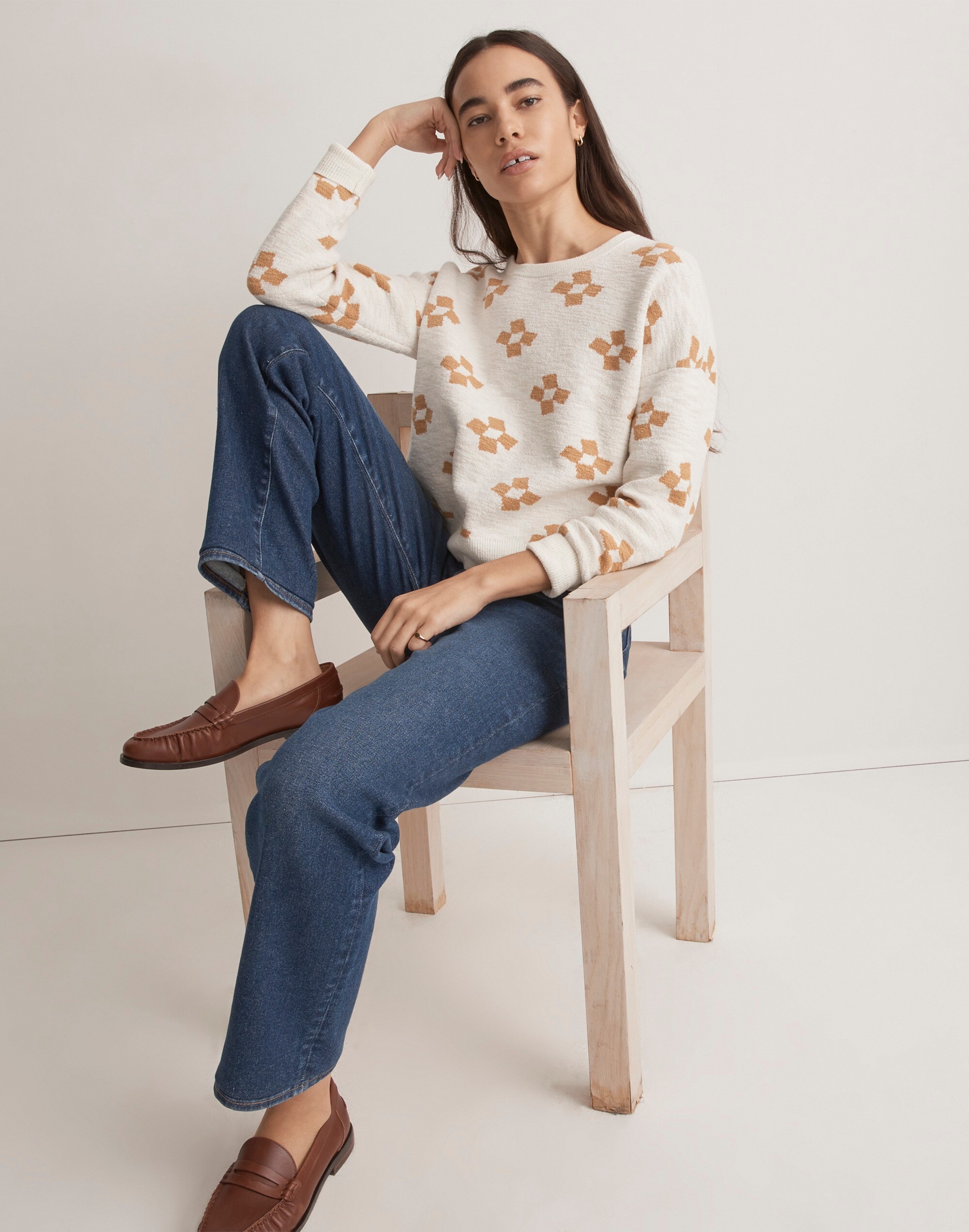 Aneeta Jacquard Pullover Sweater