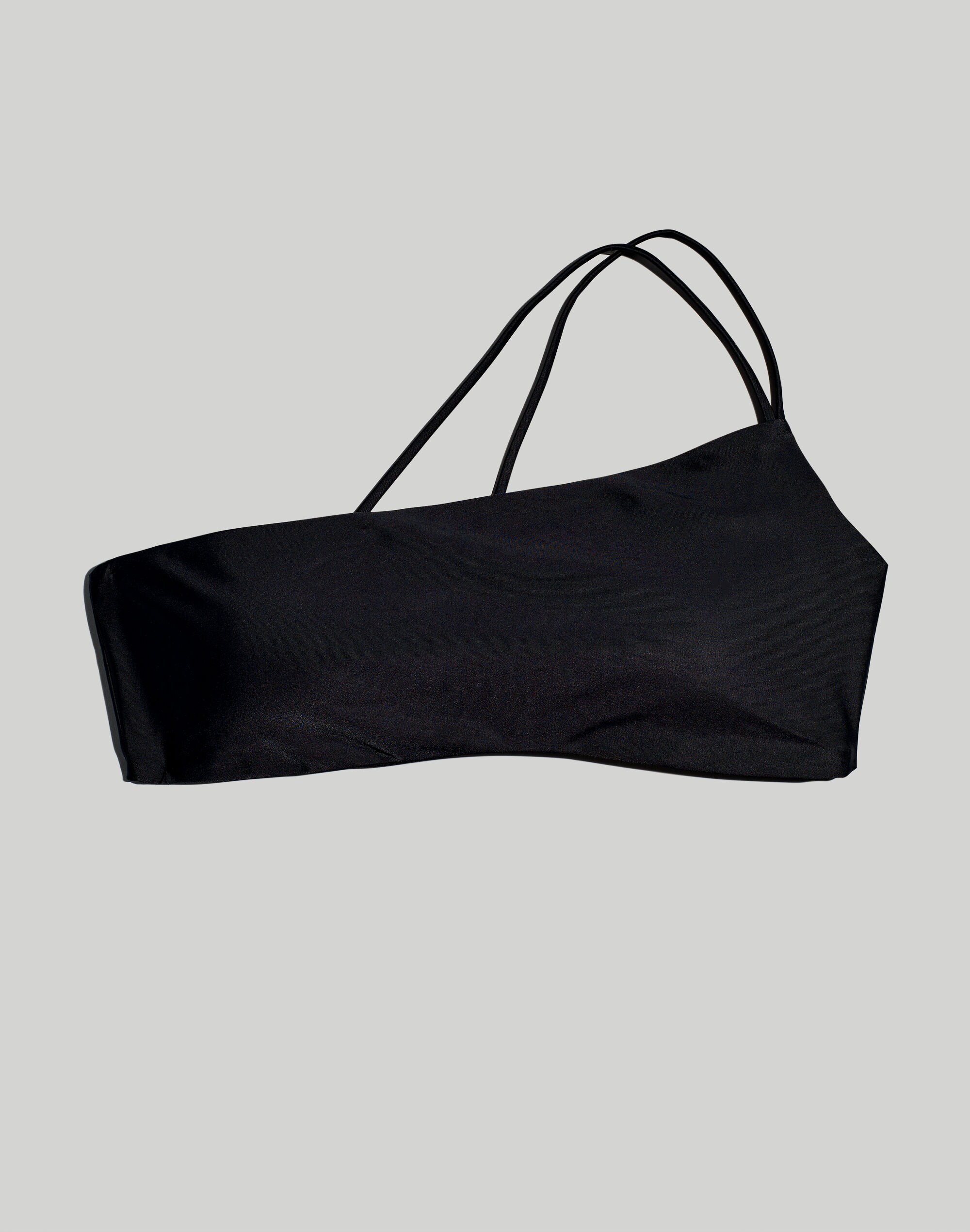 Double-Strap One-Shoulder Bikini Top