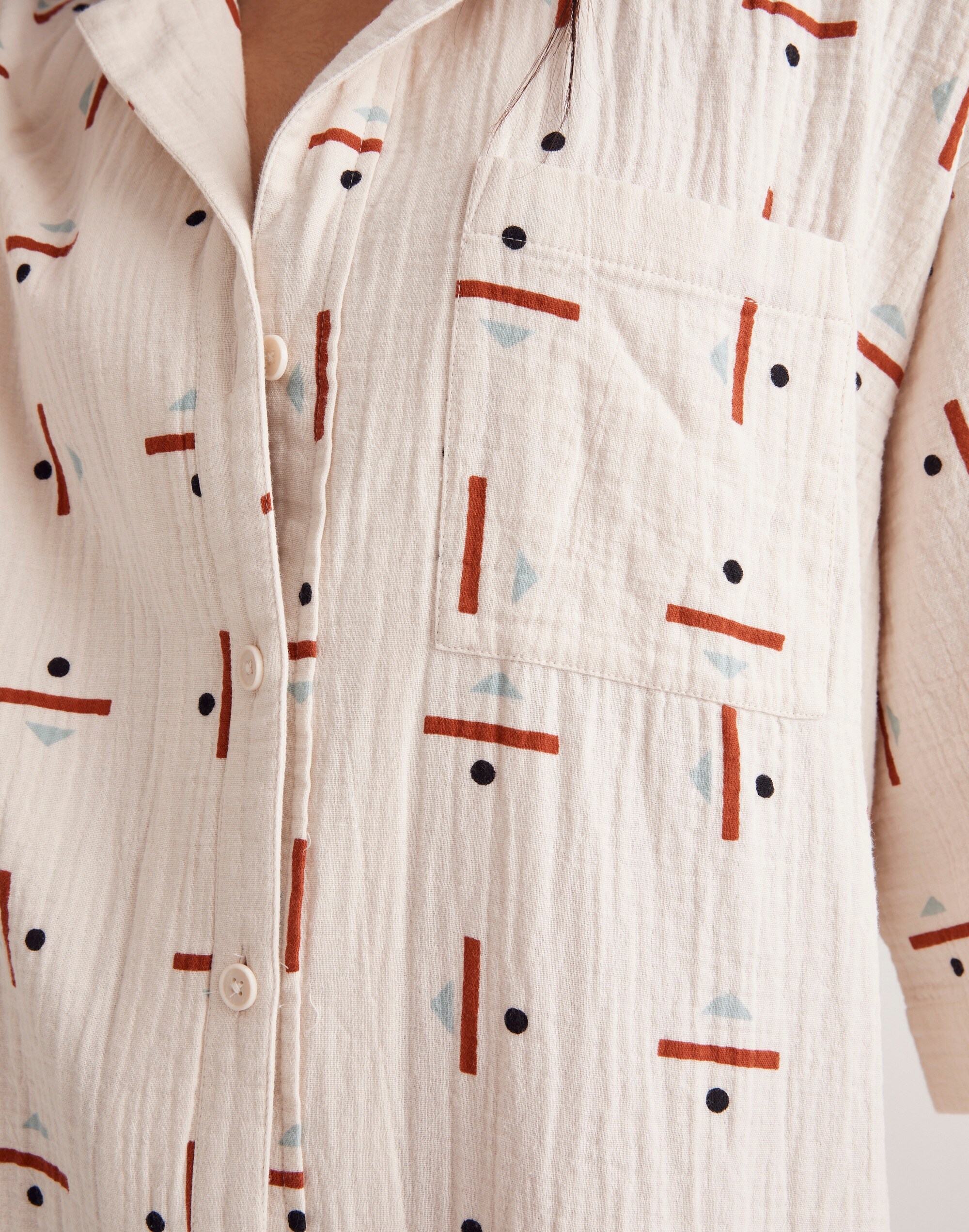 Madewell x Caroline Z Hurley Cover-Up Maxi Shirtdress in Abstract Alpha