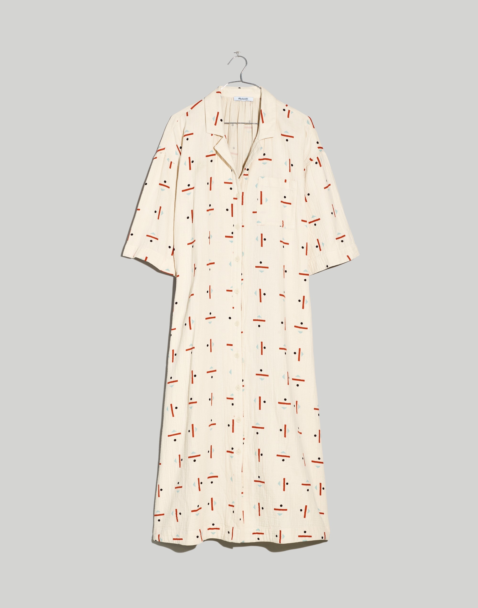 Madewell x Caroline Z Hurley Cover-Up Maxi Shirtdress in Abstract Alpha