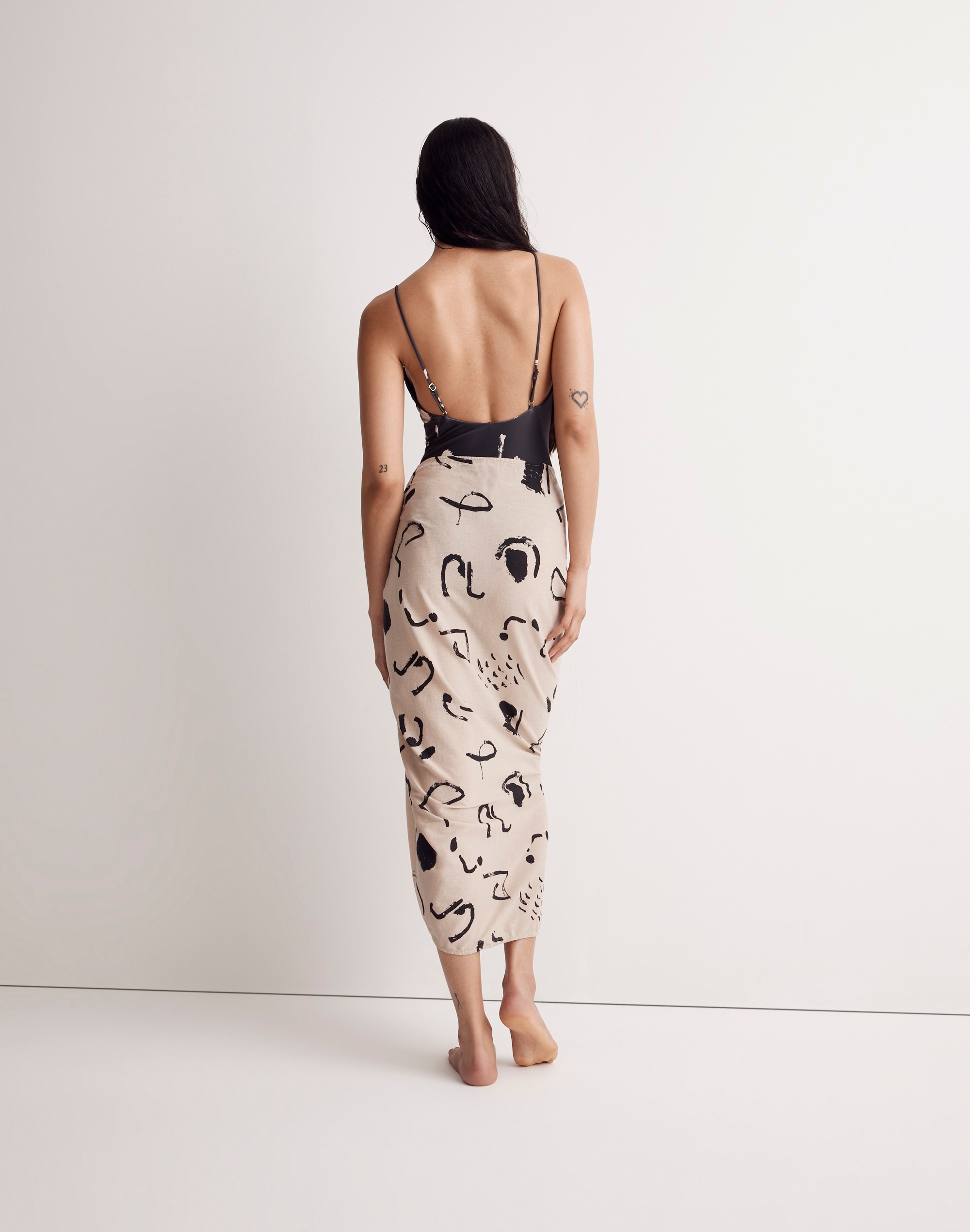 Madewell x Caroline Z Sarong Scarf in Abstract Alpha