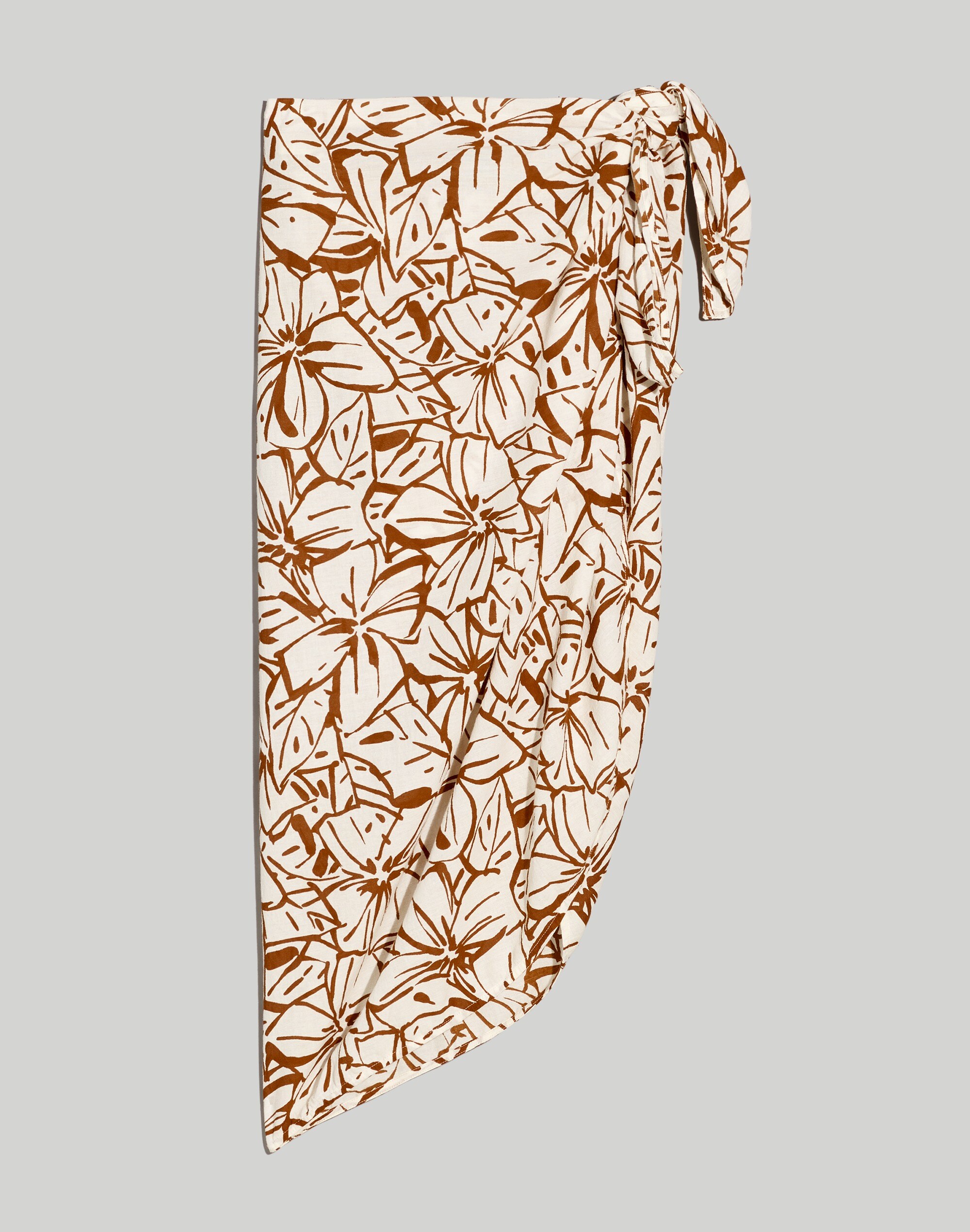 Crinkle Cotton Sarong in Abstract Flora