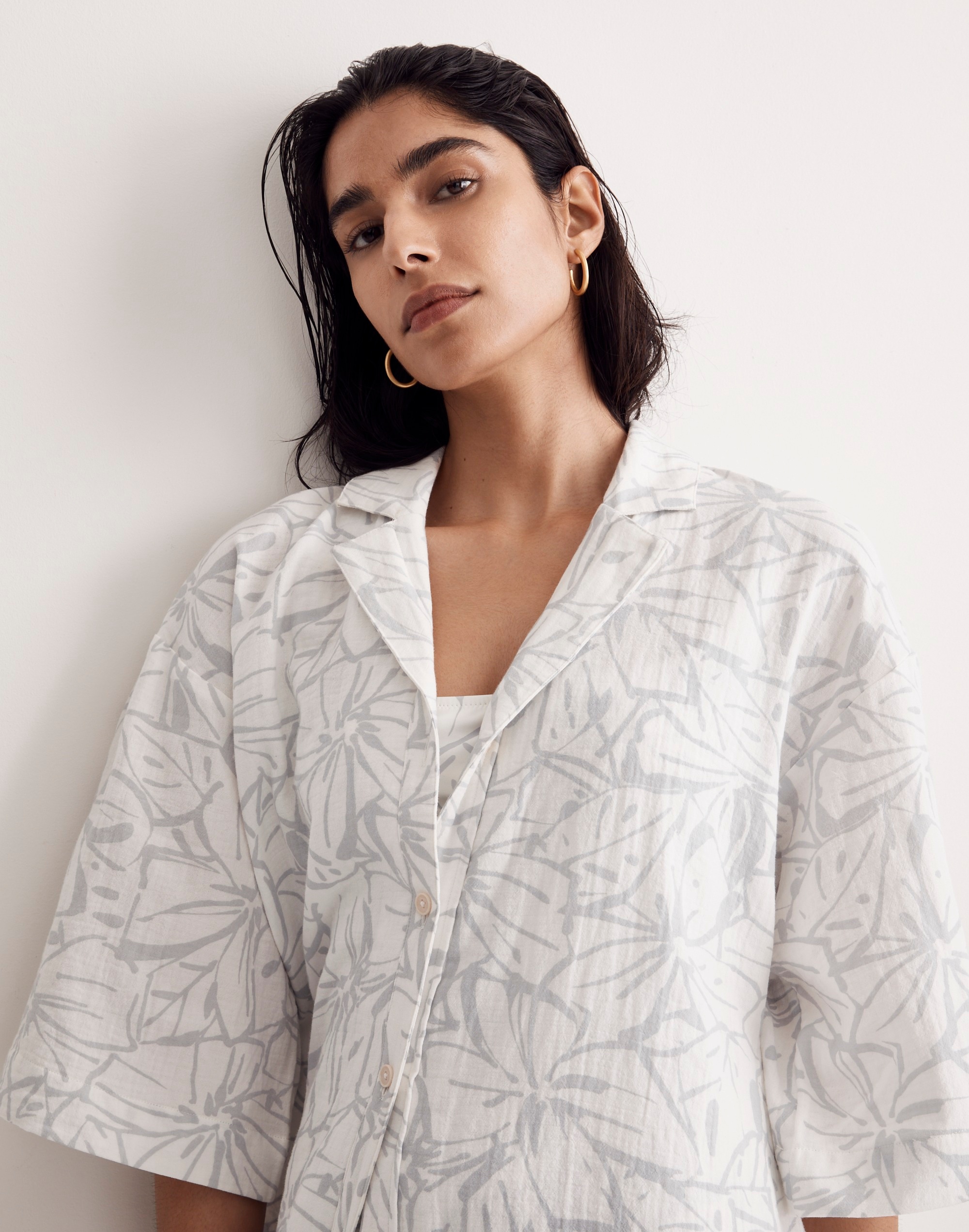 Lightspun Cover-Up Mini Shirtdress