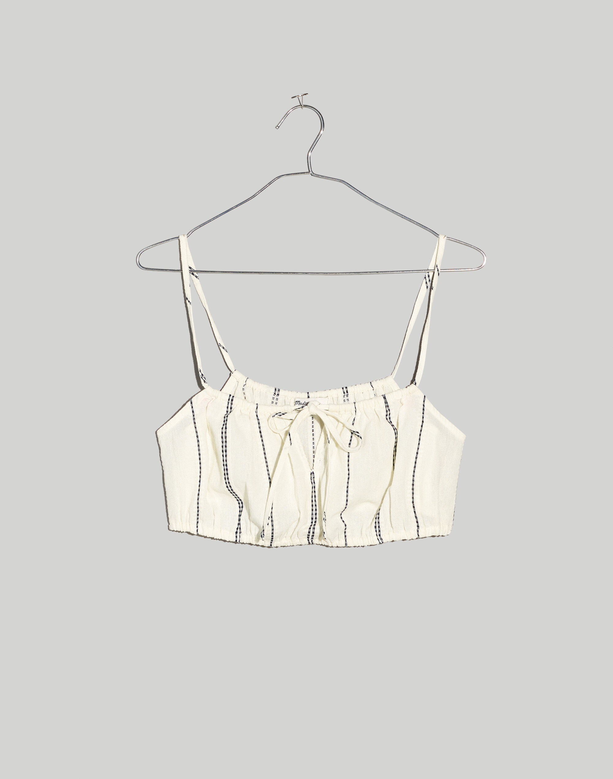 Tie-Front Bubble Cover-Up Crop Top