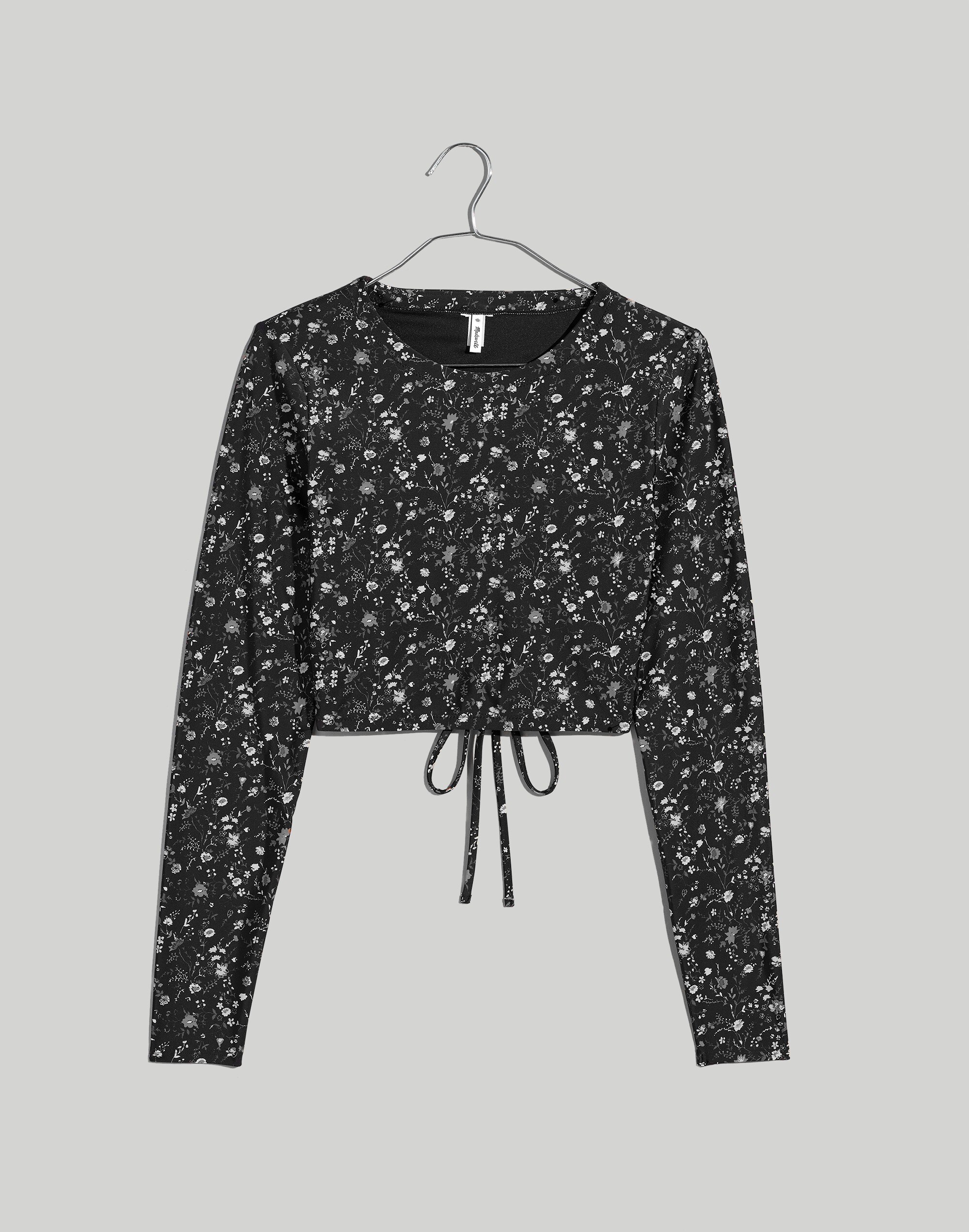 Tie-Back Rashguard Top in Free Floral