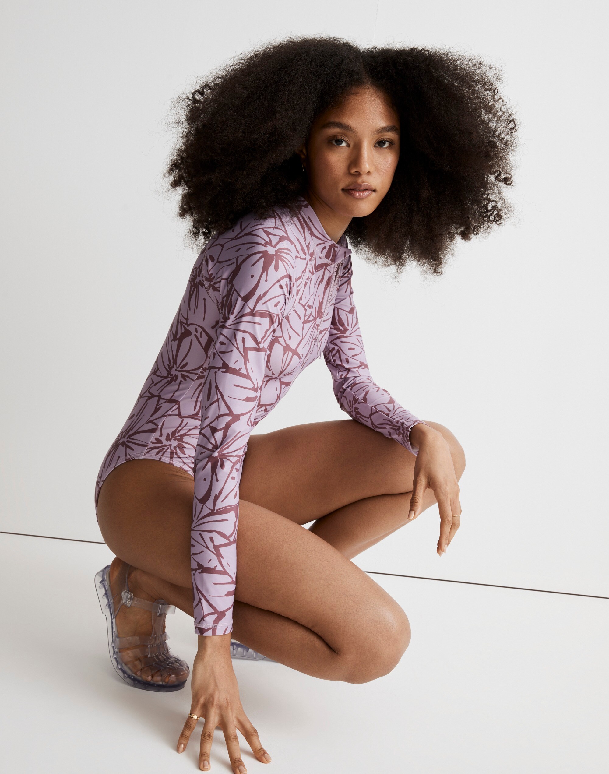 Rash Guard One-Piece Swimsuit