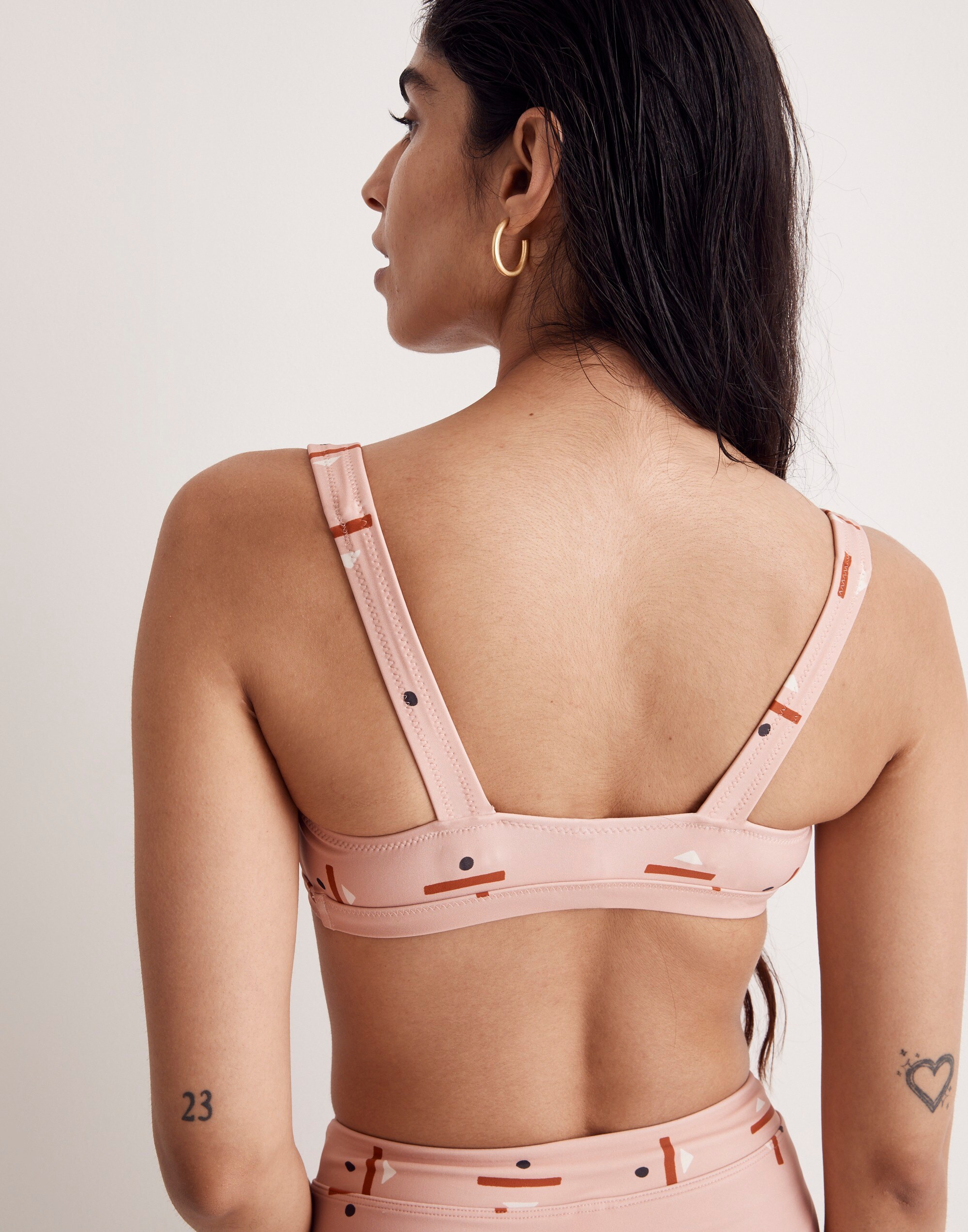 Madewell x Caroline Z Hurley Balconette Bikini Top in Abstract Alpha Alternate Image 3