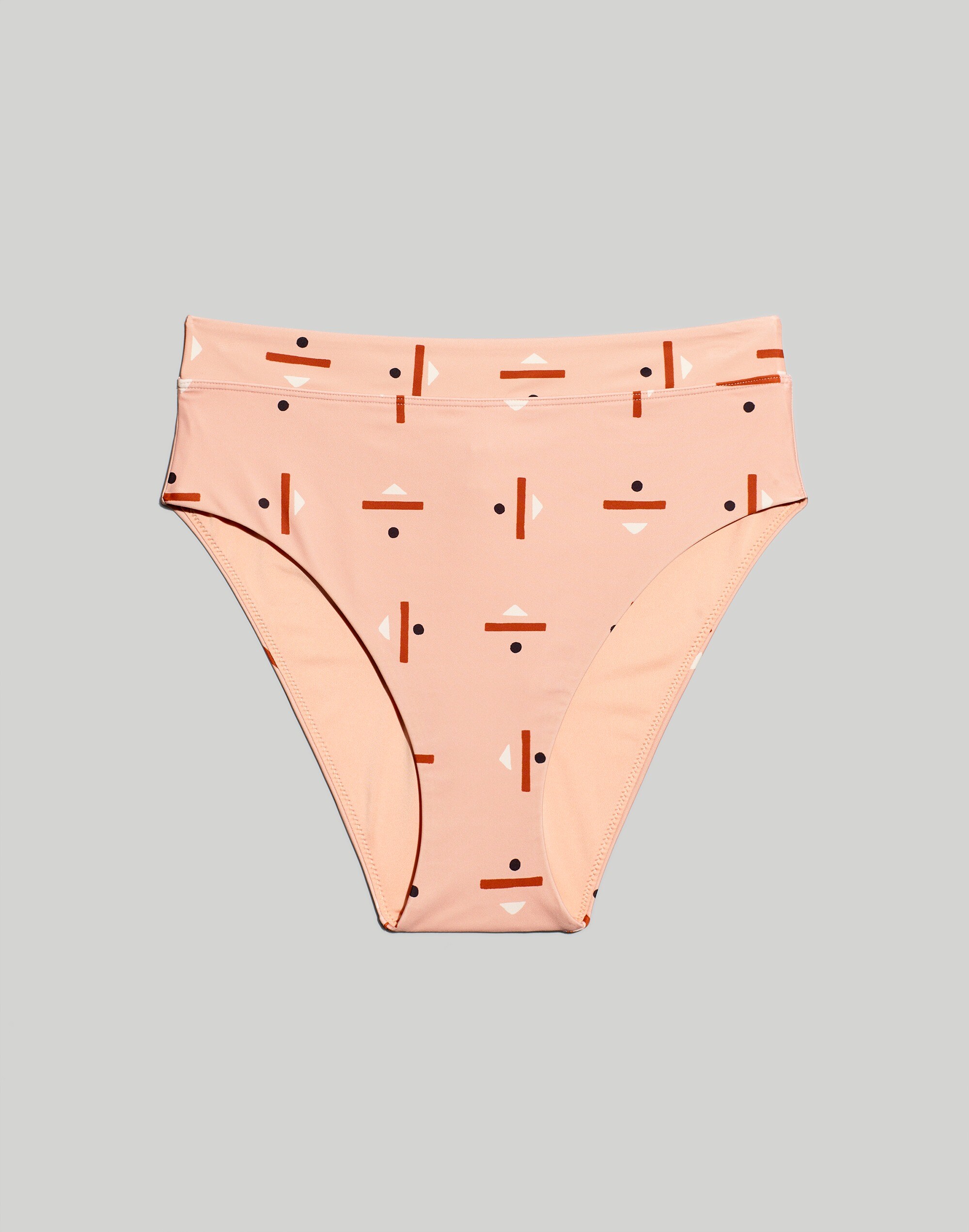 Madewell x Caroline Z Hurley High-Cut Bikini Bottom in Abstract Alpha