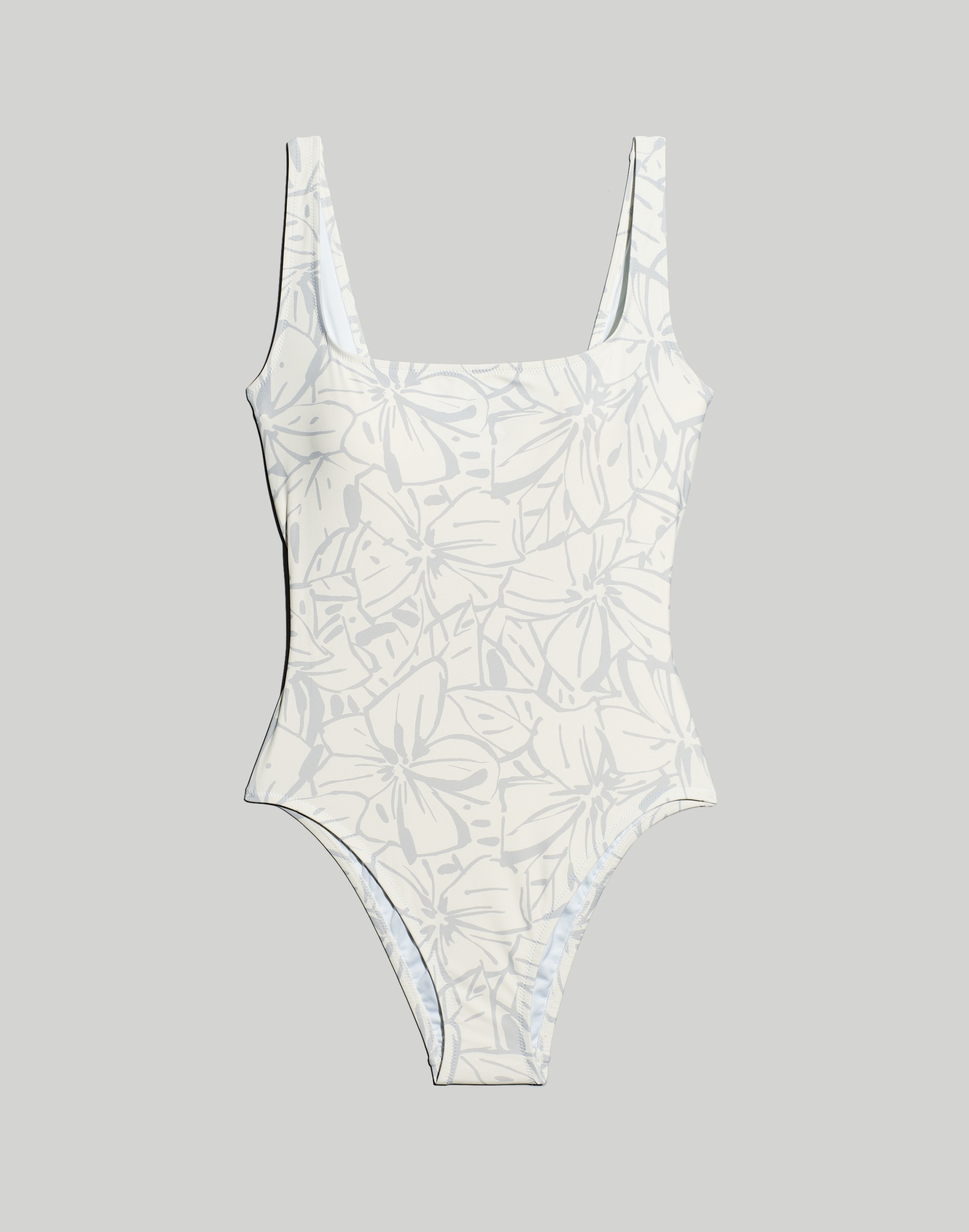 Square-Neck Tank One-Piece Swimsuit