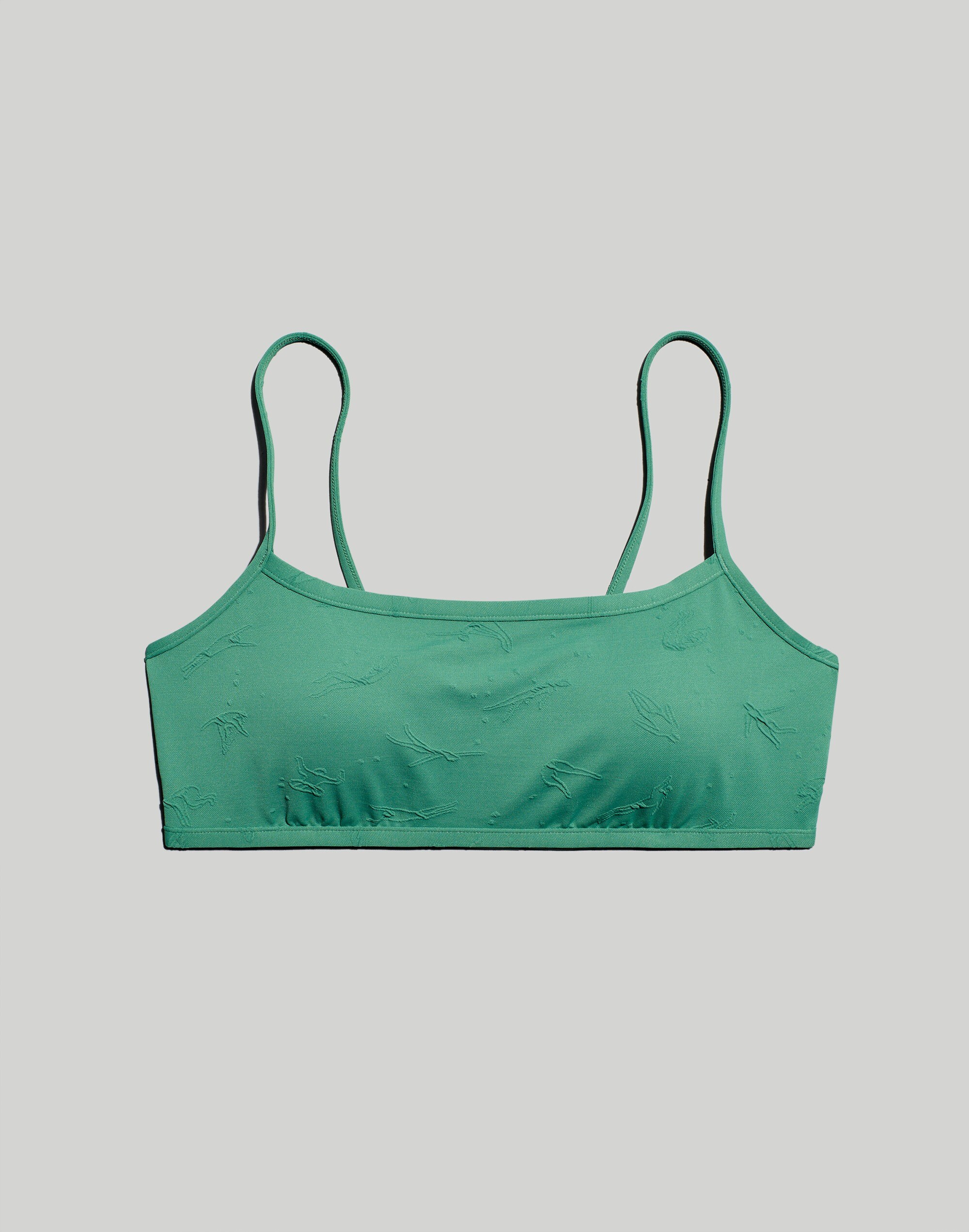 Tie-Back Bikini Top in Swim Team Jacquard