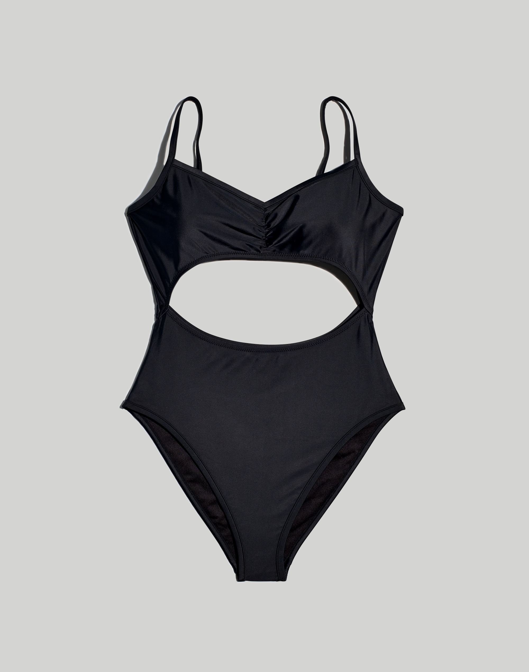Plus Cinched Cutout One-Piece Swimsuit