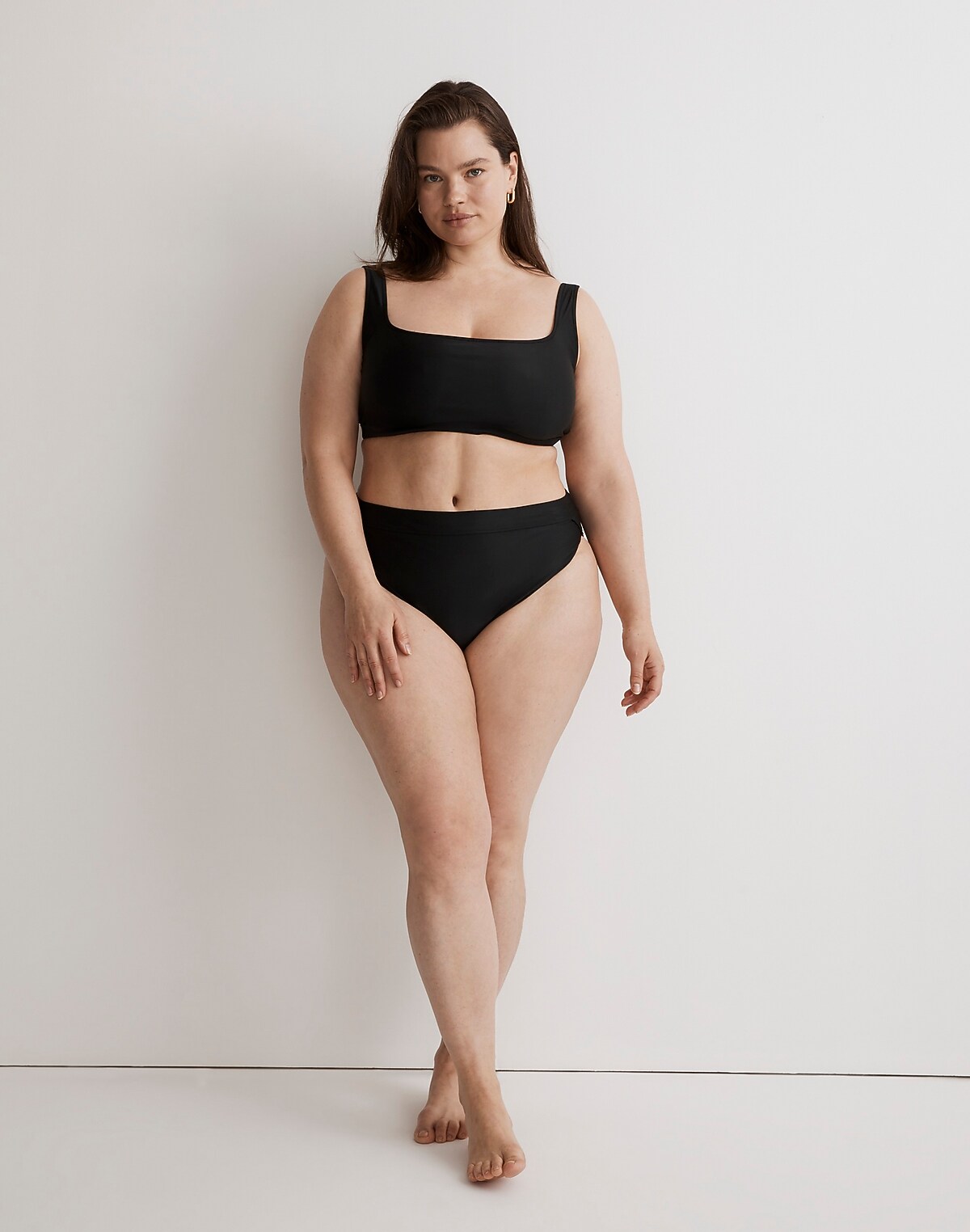 Plus High-Rise Crossover Bikini Bottom