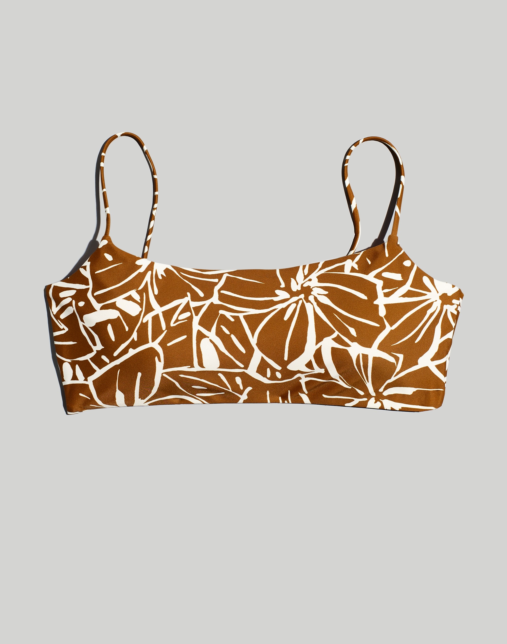 Plus Tie-Back Bikini Top in Abstract Flora