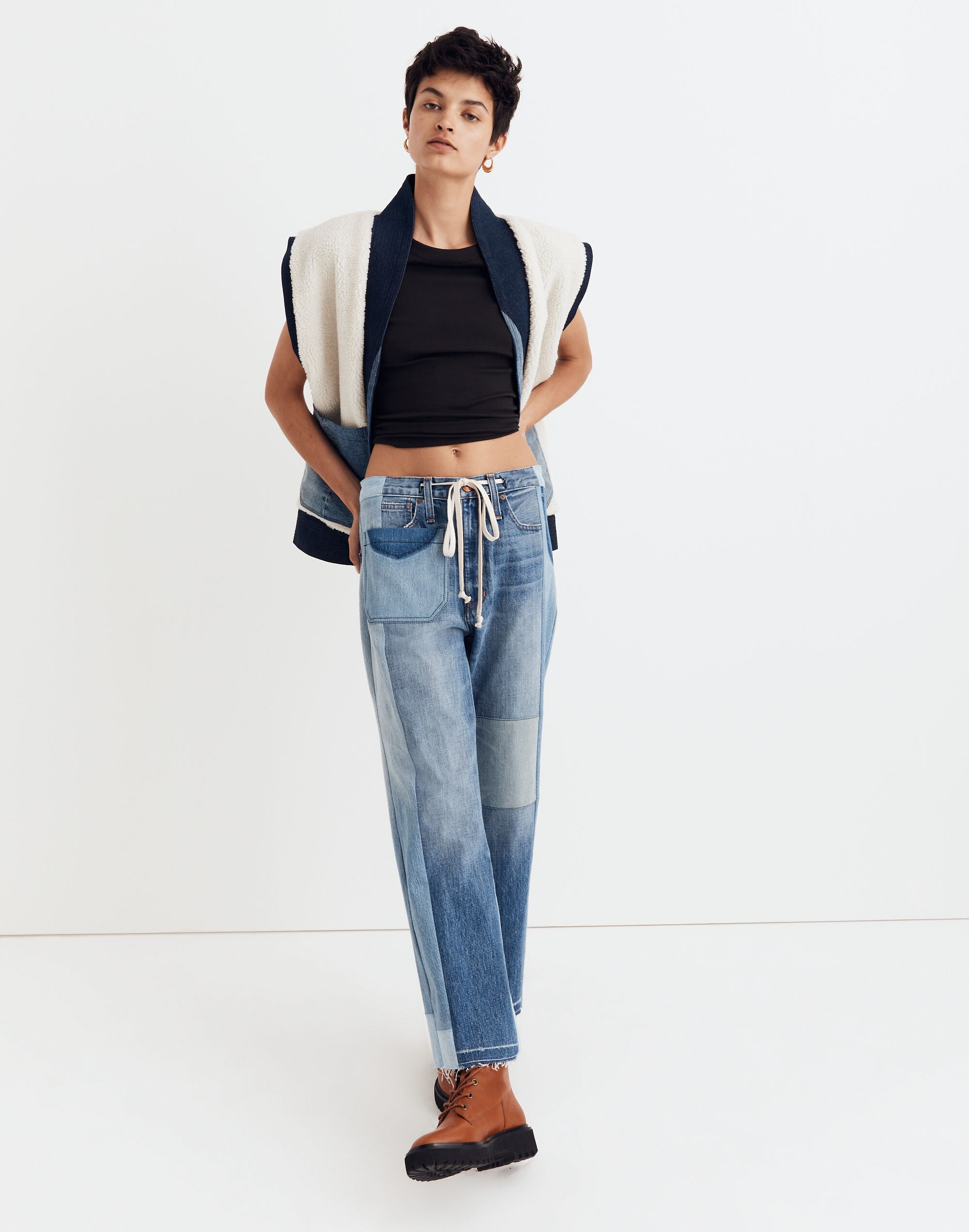 Madewell x Storytellers &amp; Creators Unisex Upcycled Patchwork Pants
