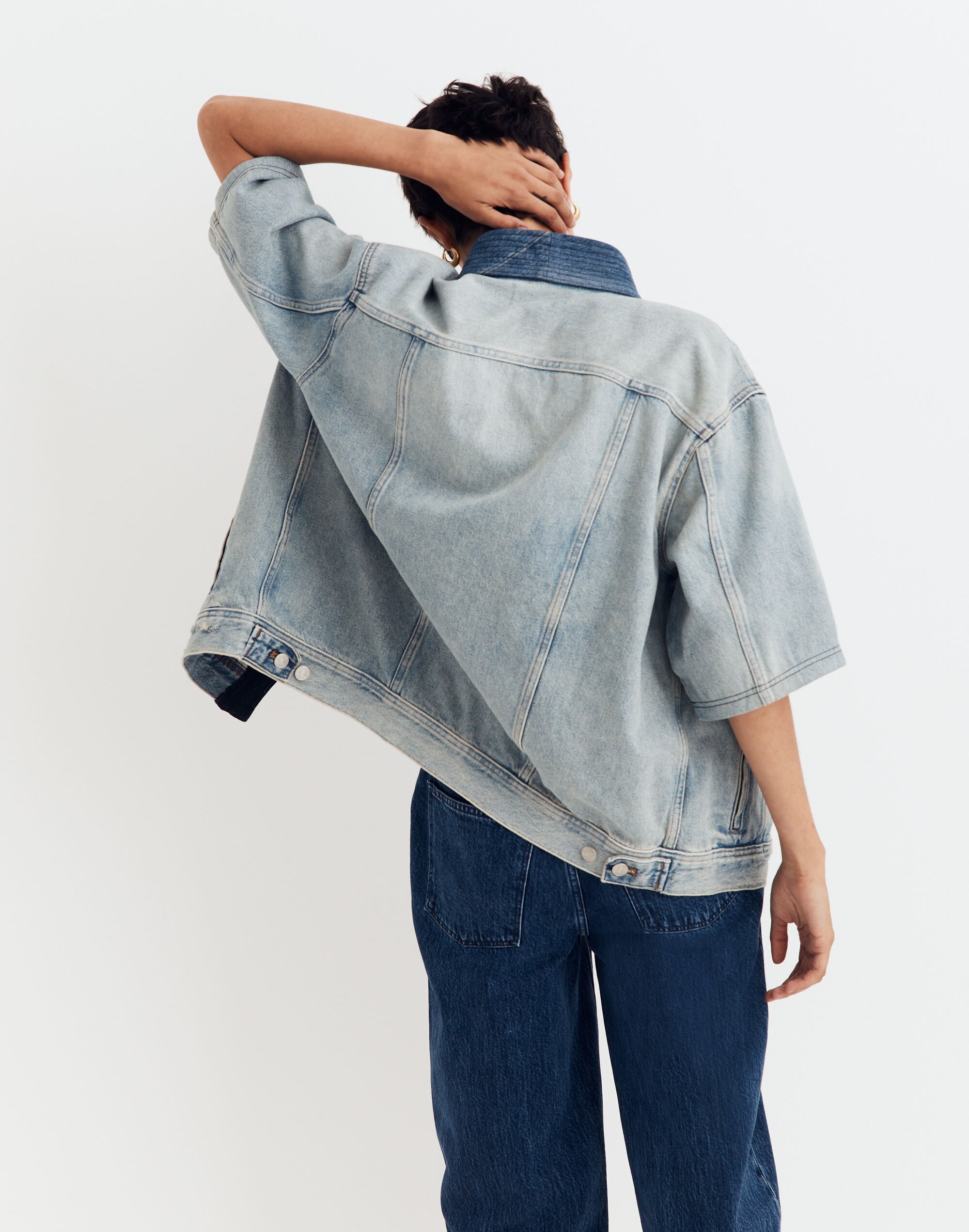 Upcycled Open-Front Jacket