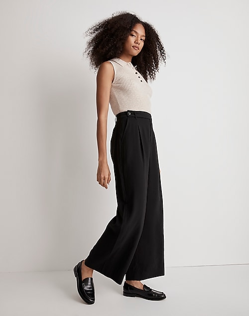 The Harlow Wide-Leg Ankle Pant in Softdrape