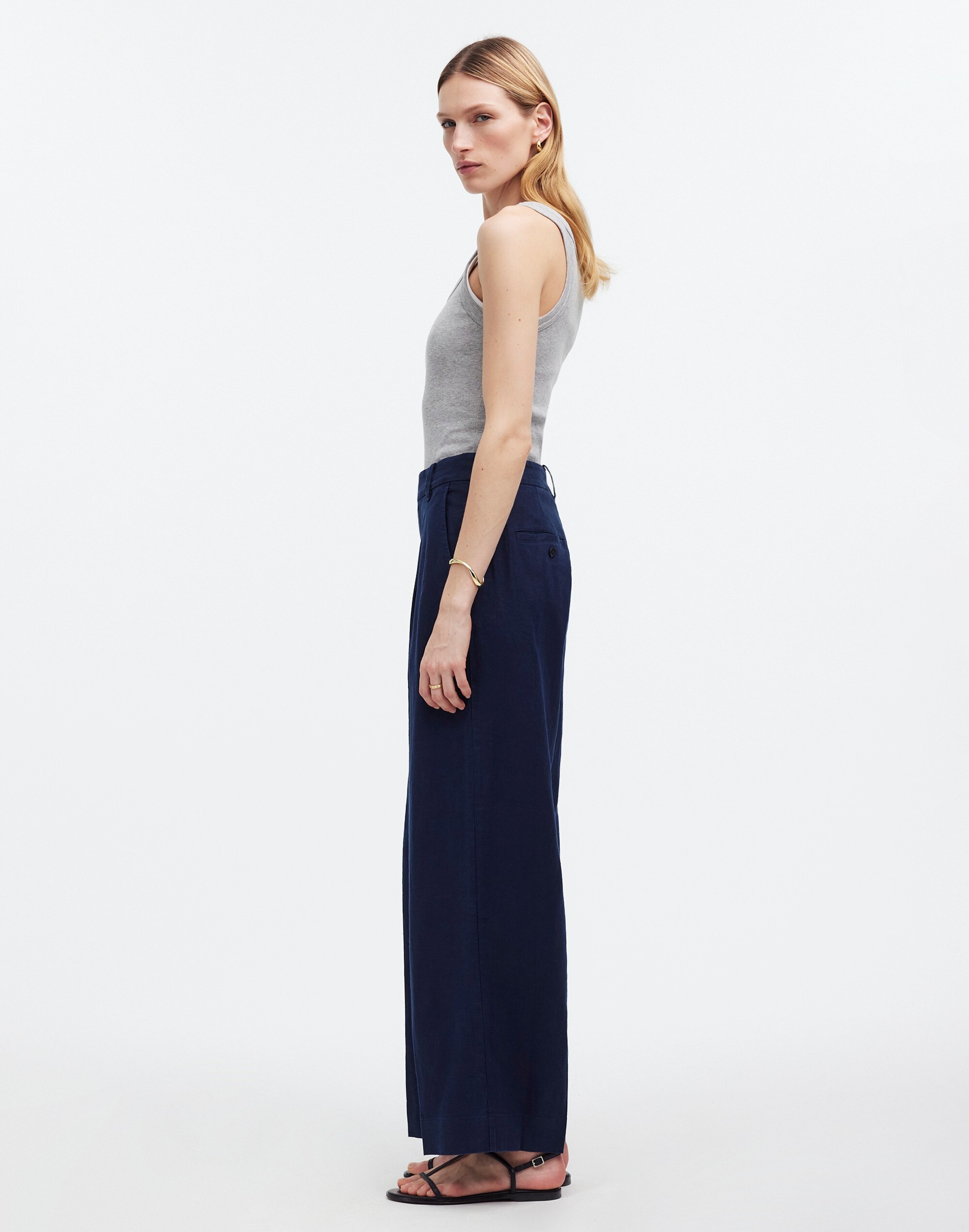 The Harlow Wide-Leg Pant in 100% Linen