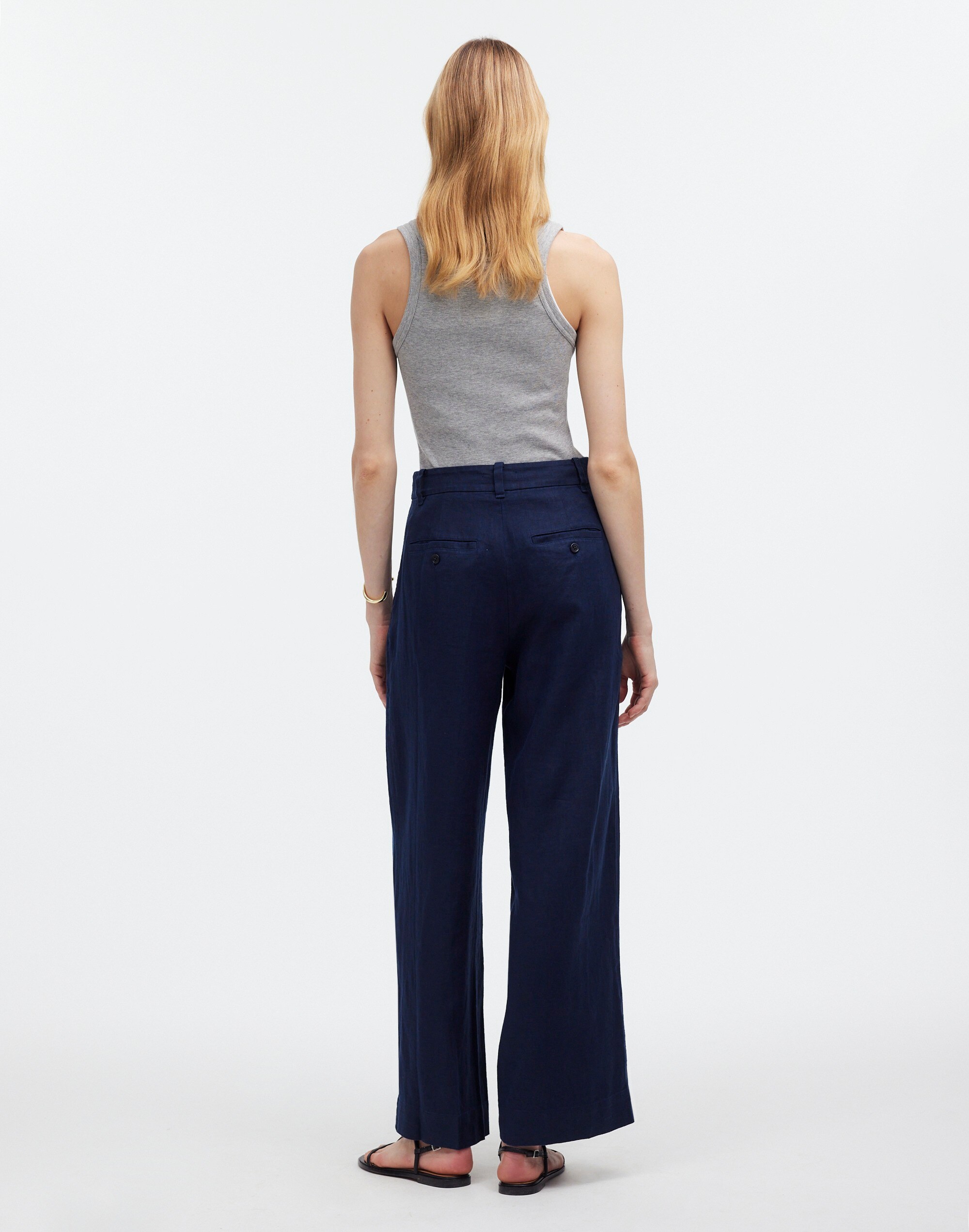 The Harlow Wide-Leg Pant in 100% Linen