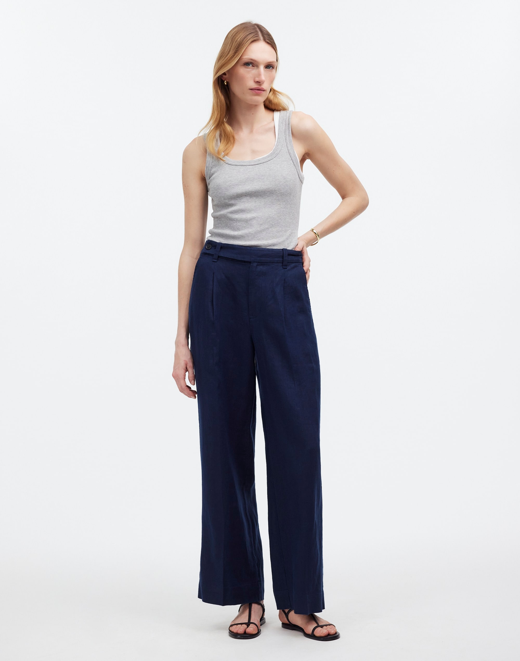 The Harlow Wide-Leg Pant in 100% Linen