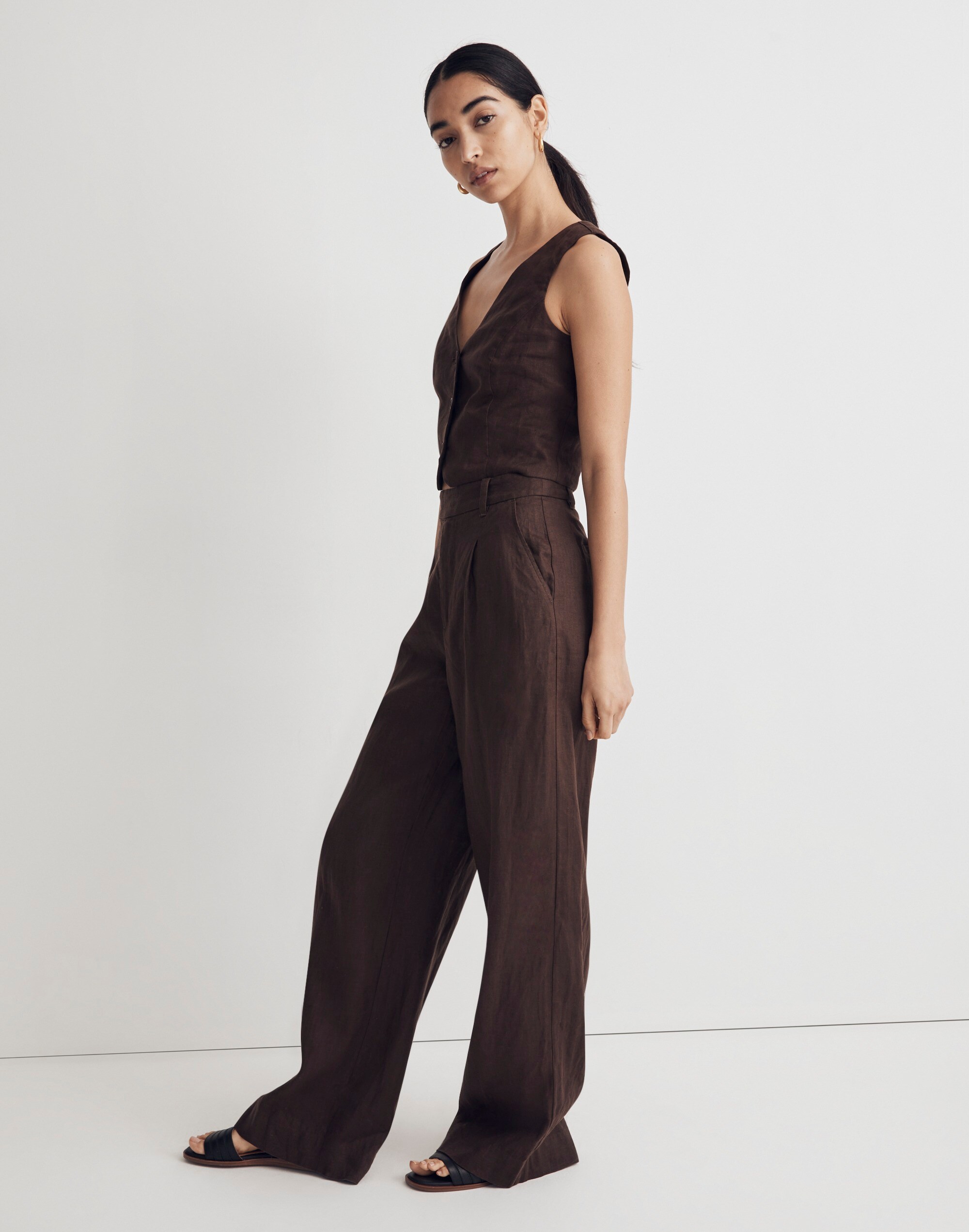 The Harlow Wide-Leg Pant in 100% Linen
