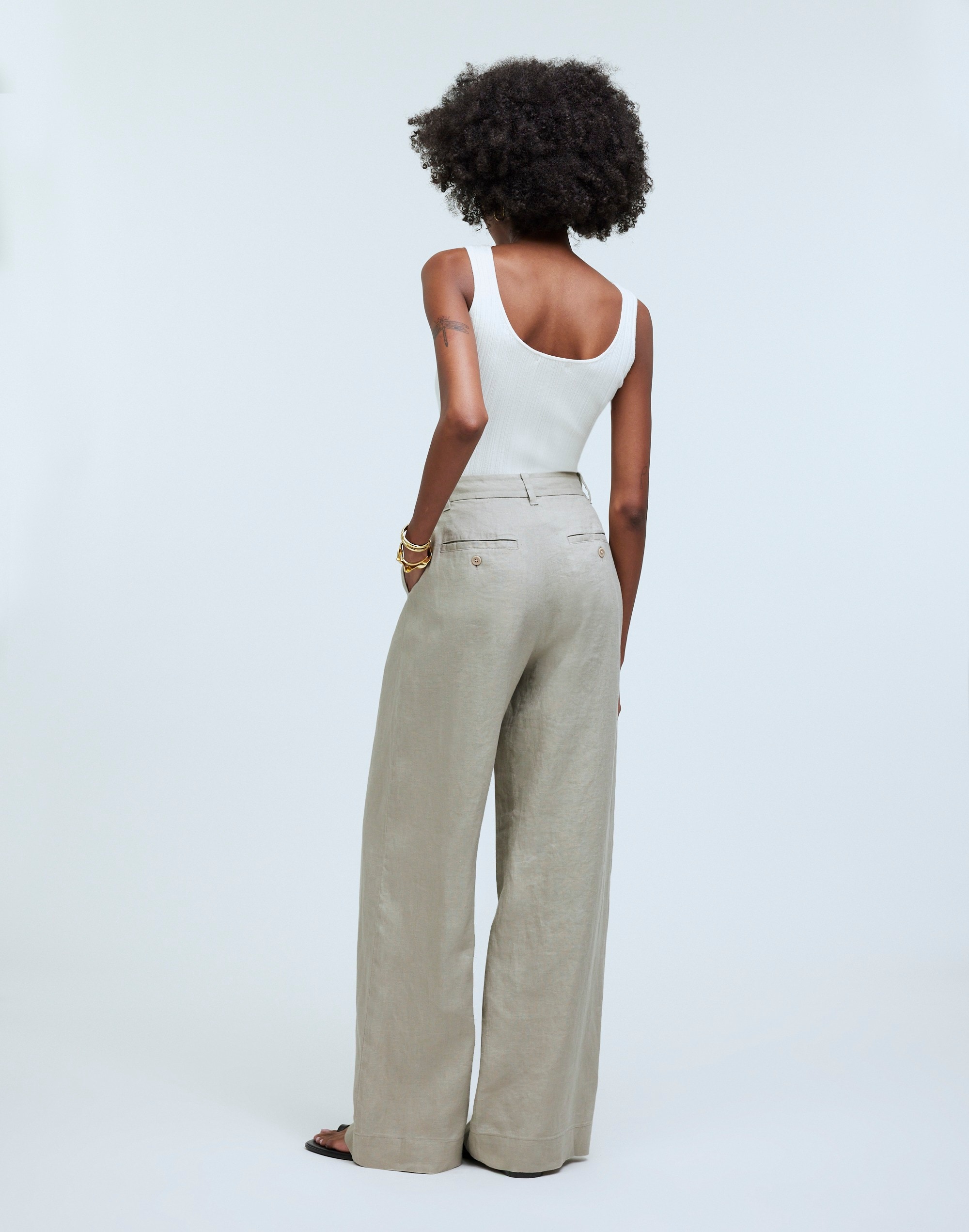 The Harlow Wide-Leg Pant in 100% Linen