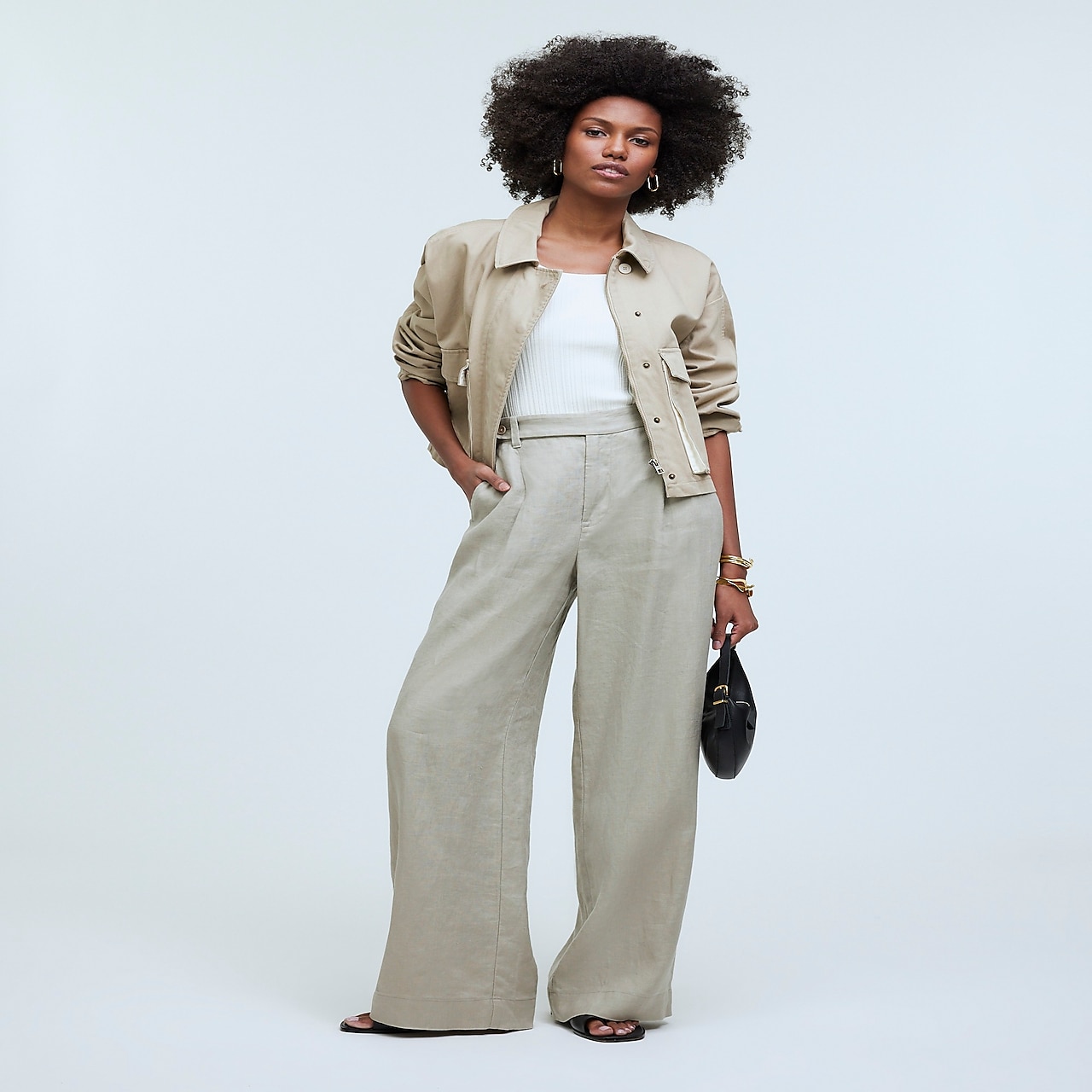 Mw The Harlow Wide-leg Pant In Pumice