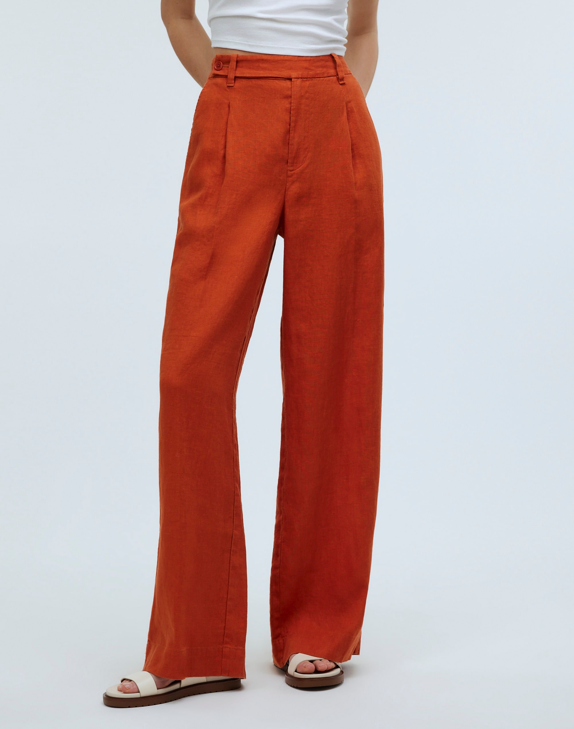 The Harlow Wide-Leg Pant in 100% Linen