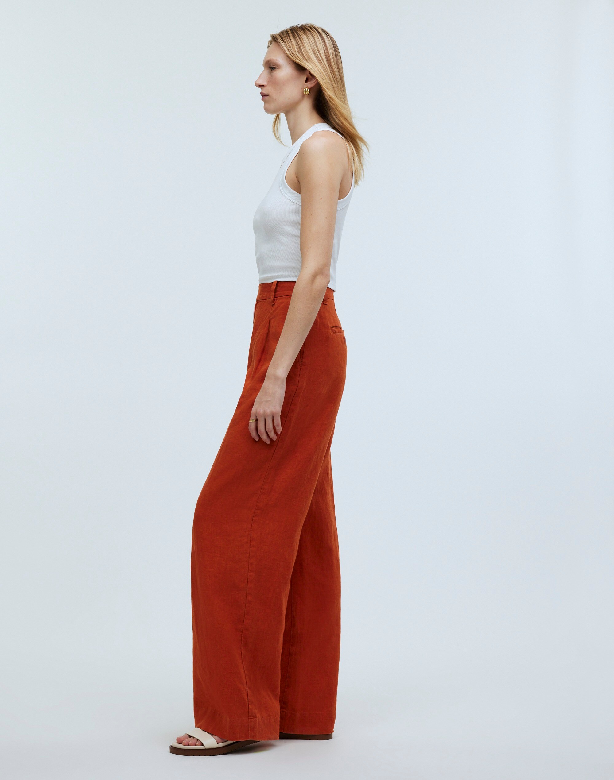The Harlow Wide-Leg Pant in 100% Linen