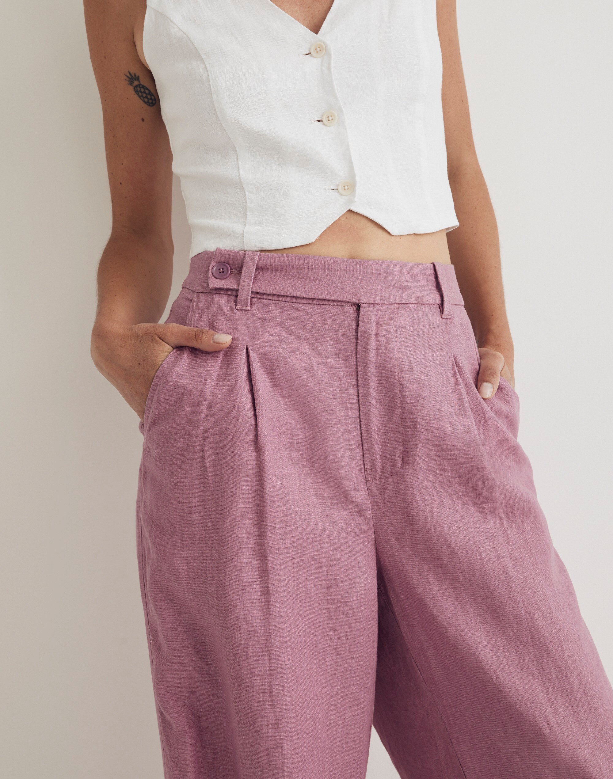 The Harlow Wide-Leg Pant in 100% Linen