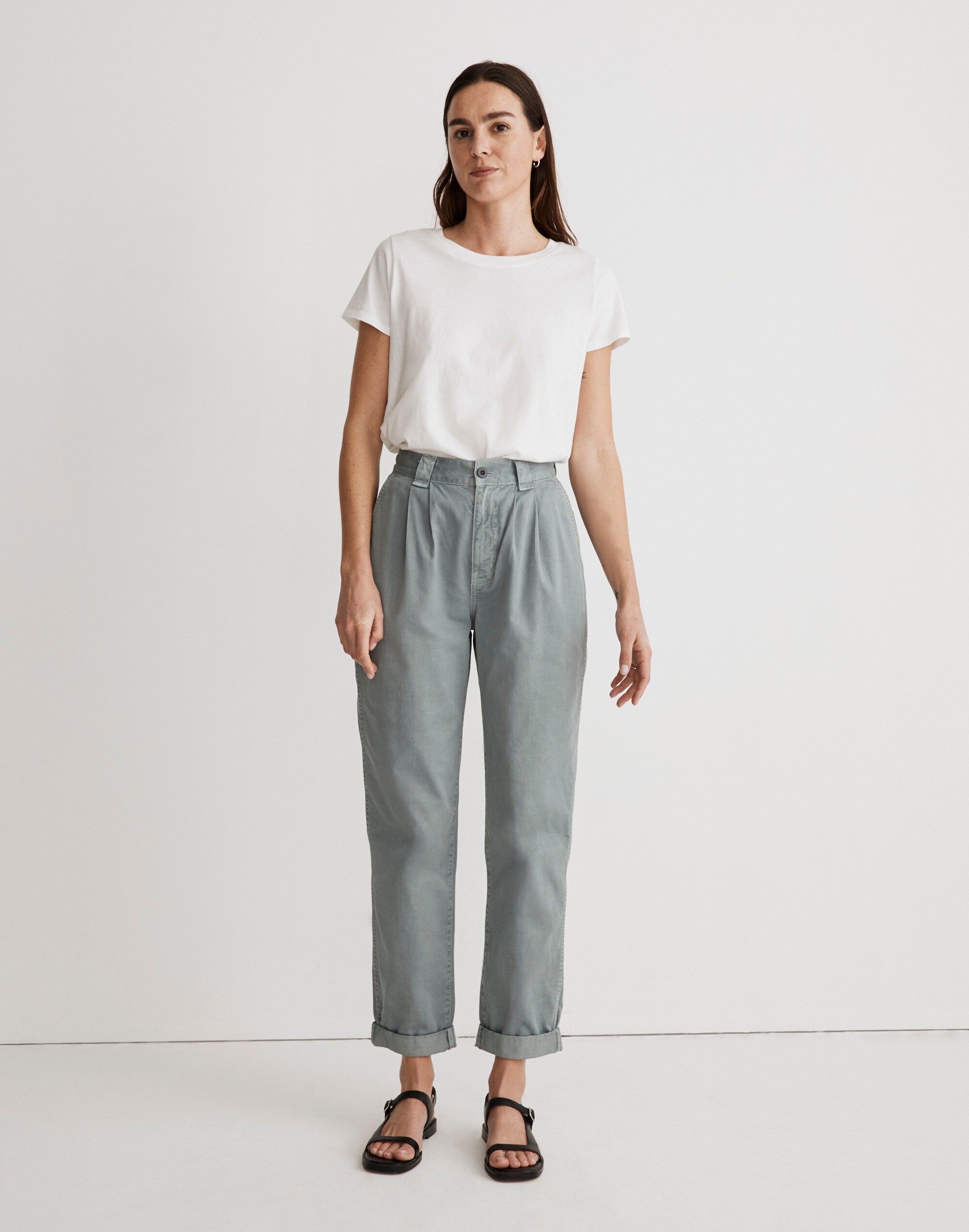 Garment-Dyed Tapered Chino Pants